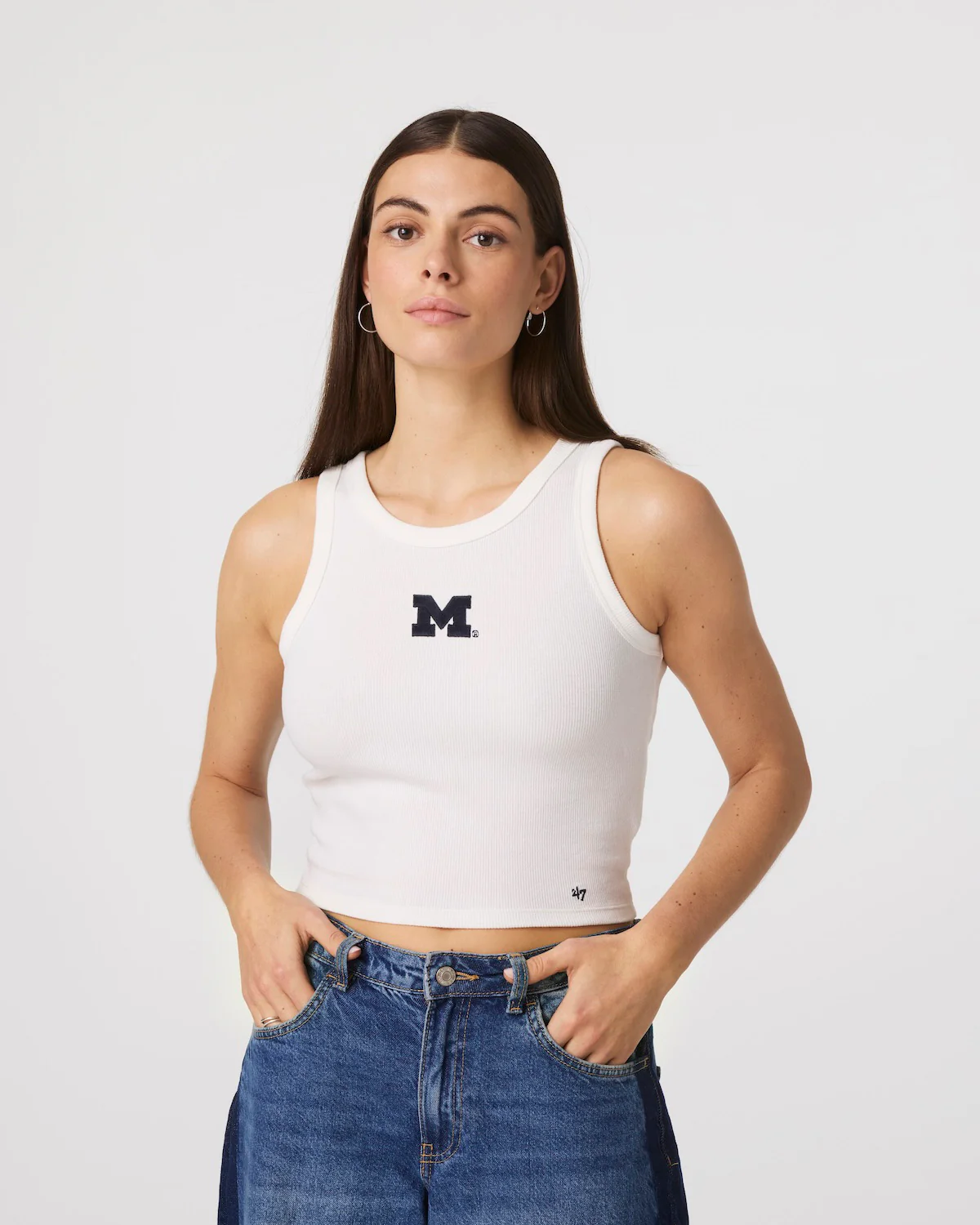 MICHIGAN WOLVERINES UPLIFT '47 BABY RIB TANK WOMENS
