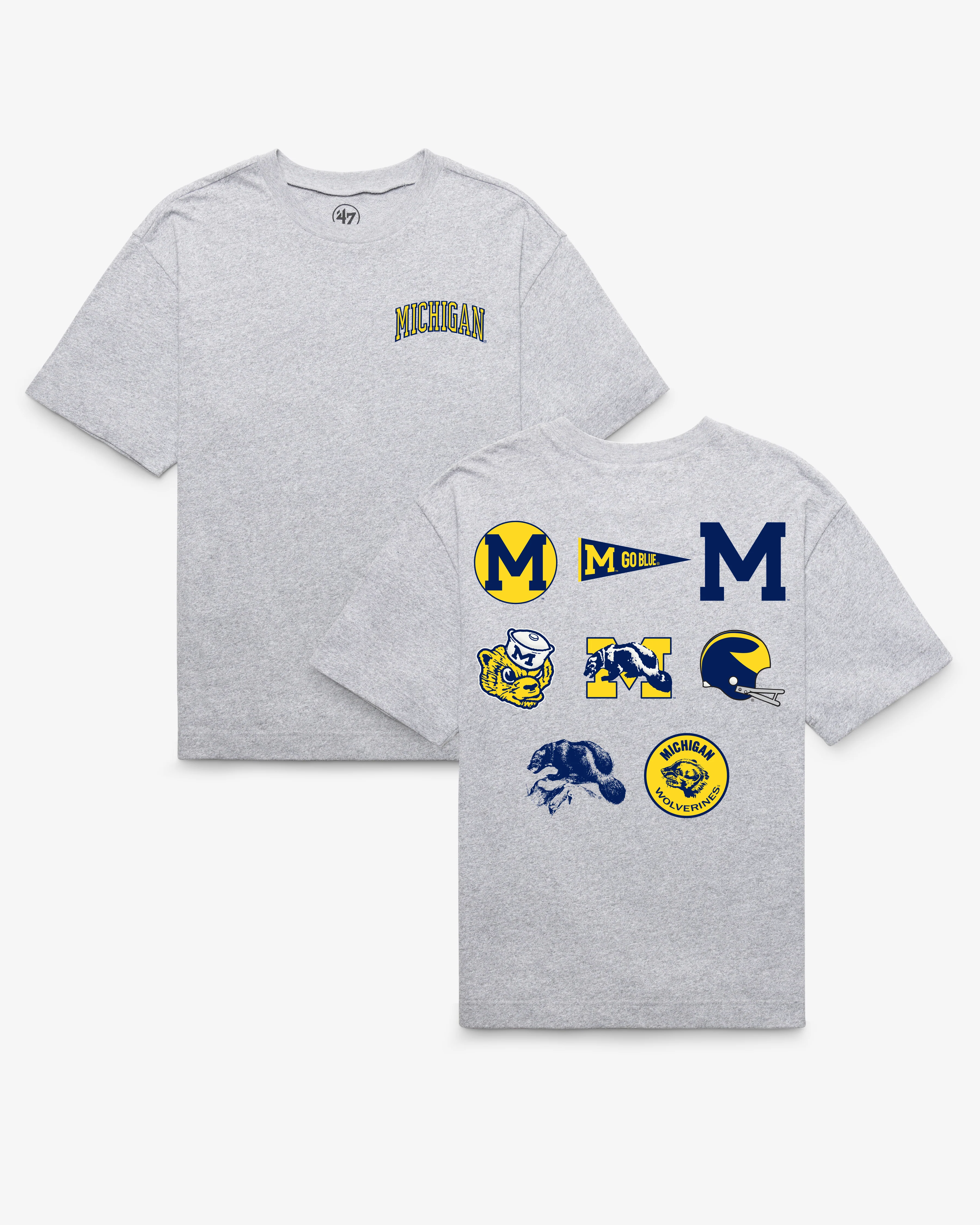 MICHIGAN WOLVERINES VINTAGE HISTORY LOCK '47 FOUNDATION TEE