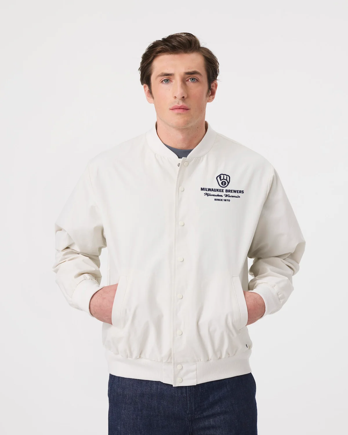 MILWAUKEE BREWERS ANDERSON '47 TWILL BOMBER