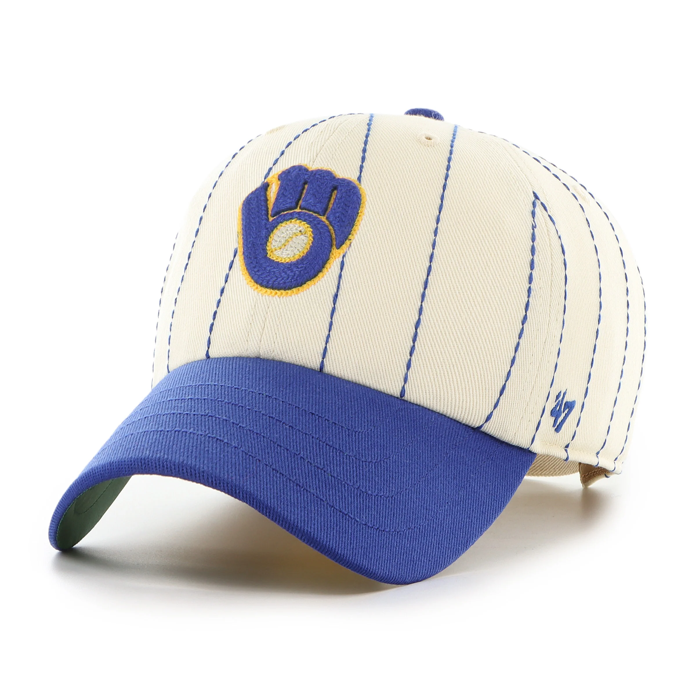 MILWAUKEE BREWERS COOPERSTOWN RAWLINGS PINSTRIPE '47 CLEAN UP - Image 5