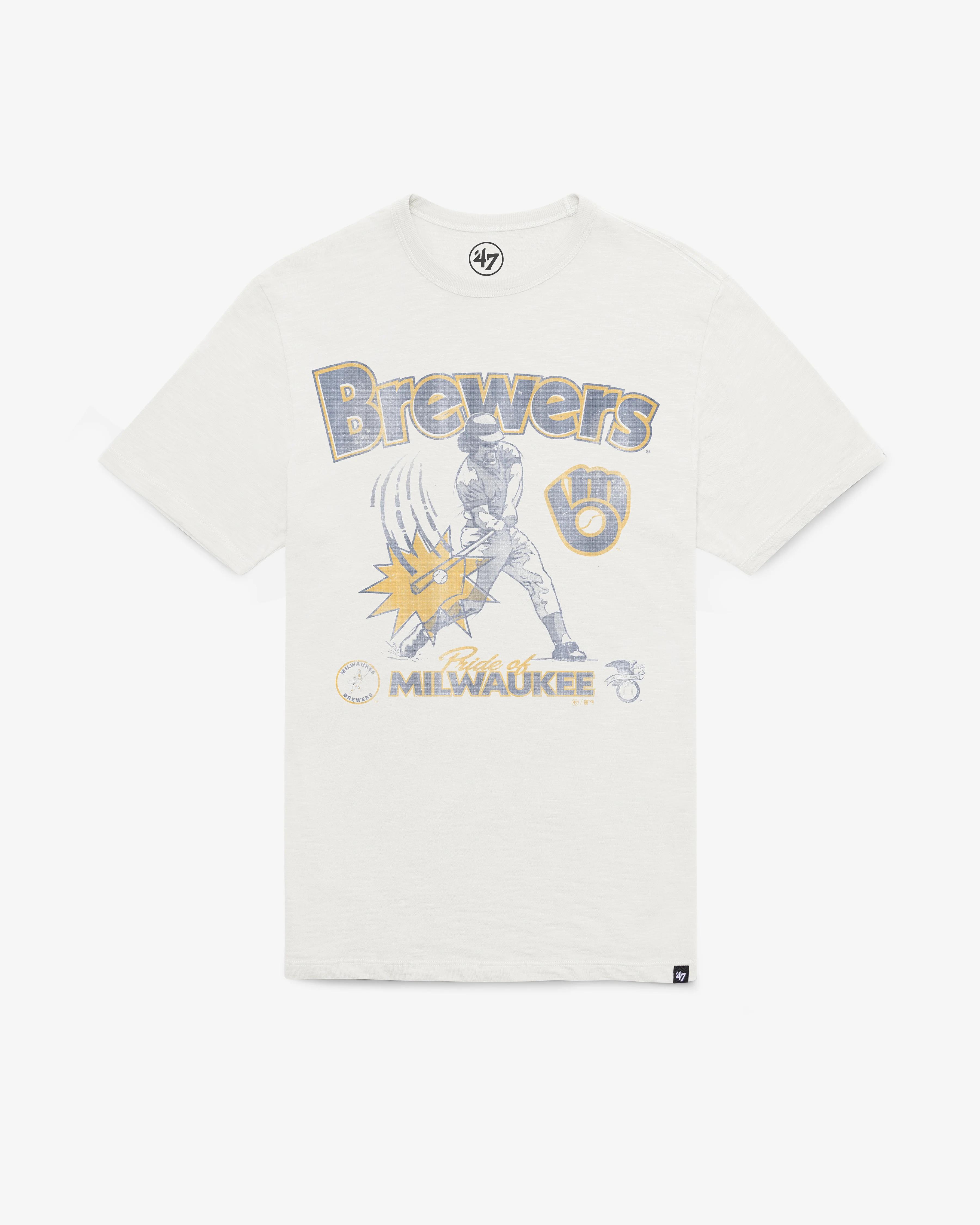 MILWAUKEE BREWERS COOPERSTOWN SWINGIN' '47 SCRUM TEE
