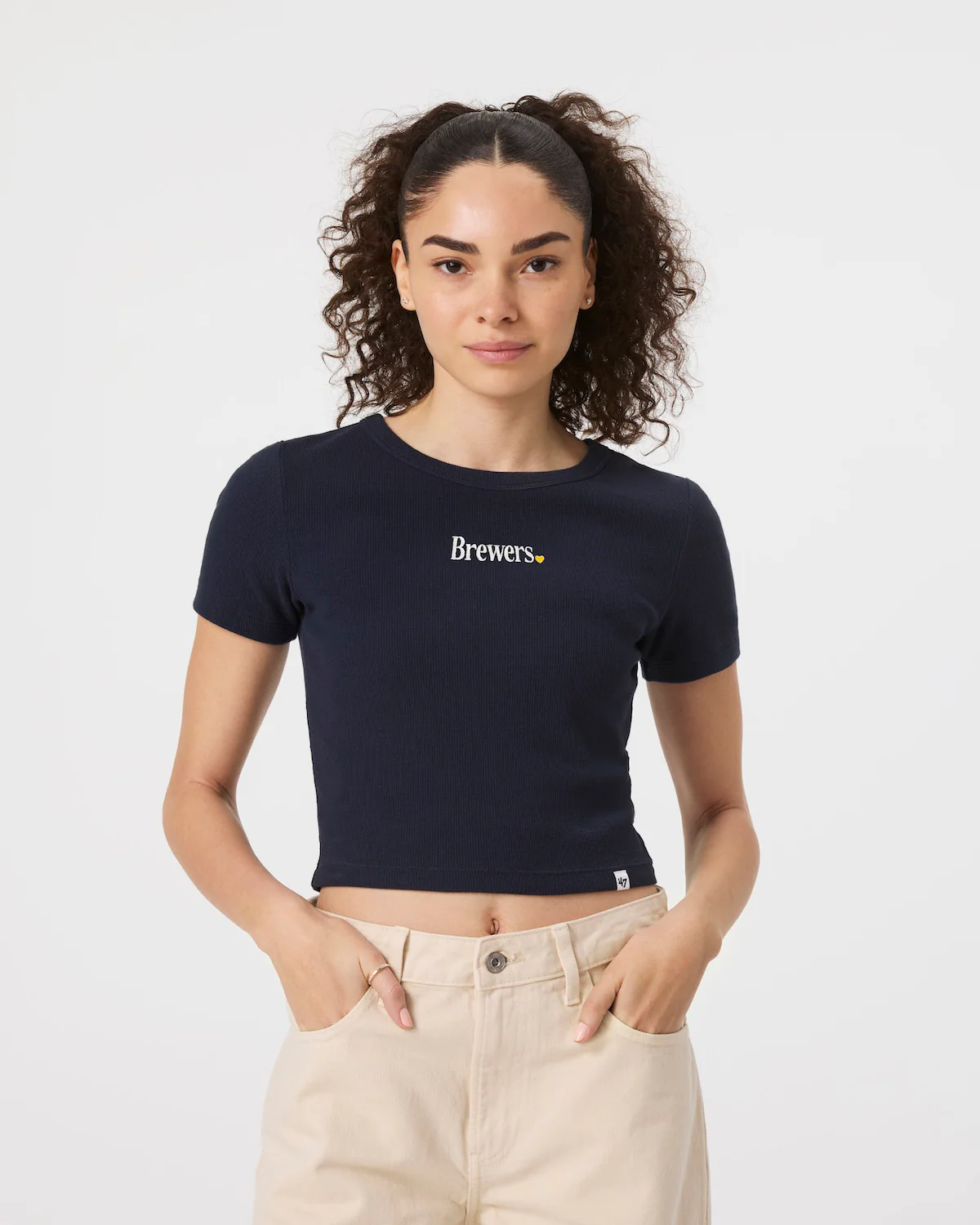 MILWAUKEE BREWERS WITH LOVE '47 BABY RIB TEE WOMENS - Image 3