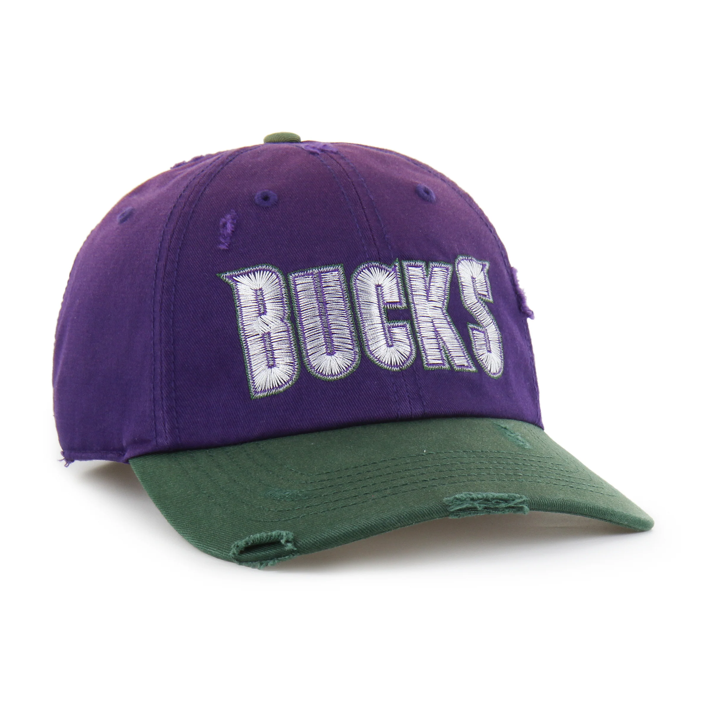 MILWAUKEE BUCKS HARDWOOD CLASSICS WORN SCRIPT '47 CLEAN UP MF MID FIT - Image 3