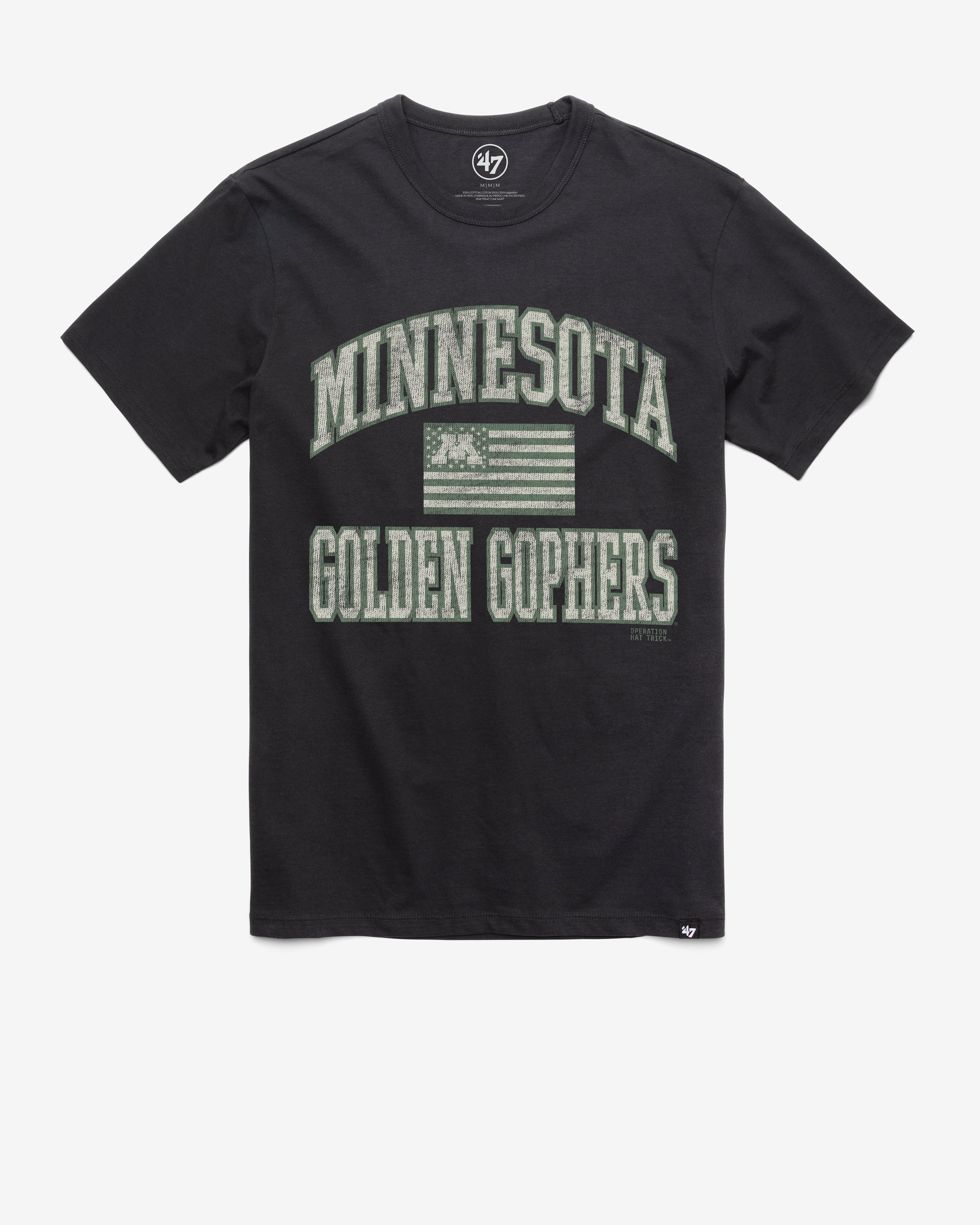 MINNESOTA GOLDEN GOPHERS OPERATION HAT TRICK OHT MAJOR '47 FRANKLIN TEE