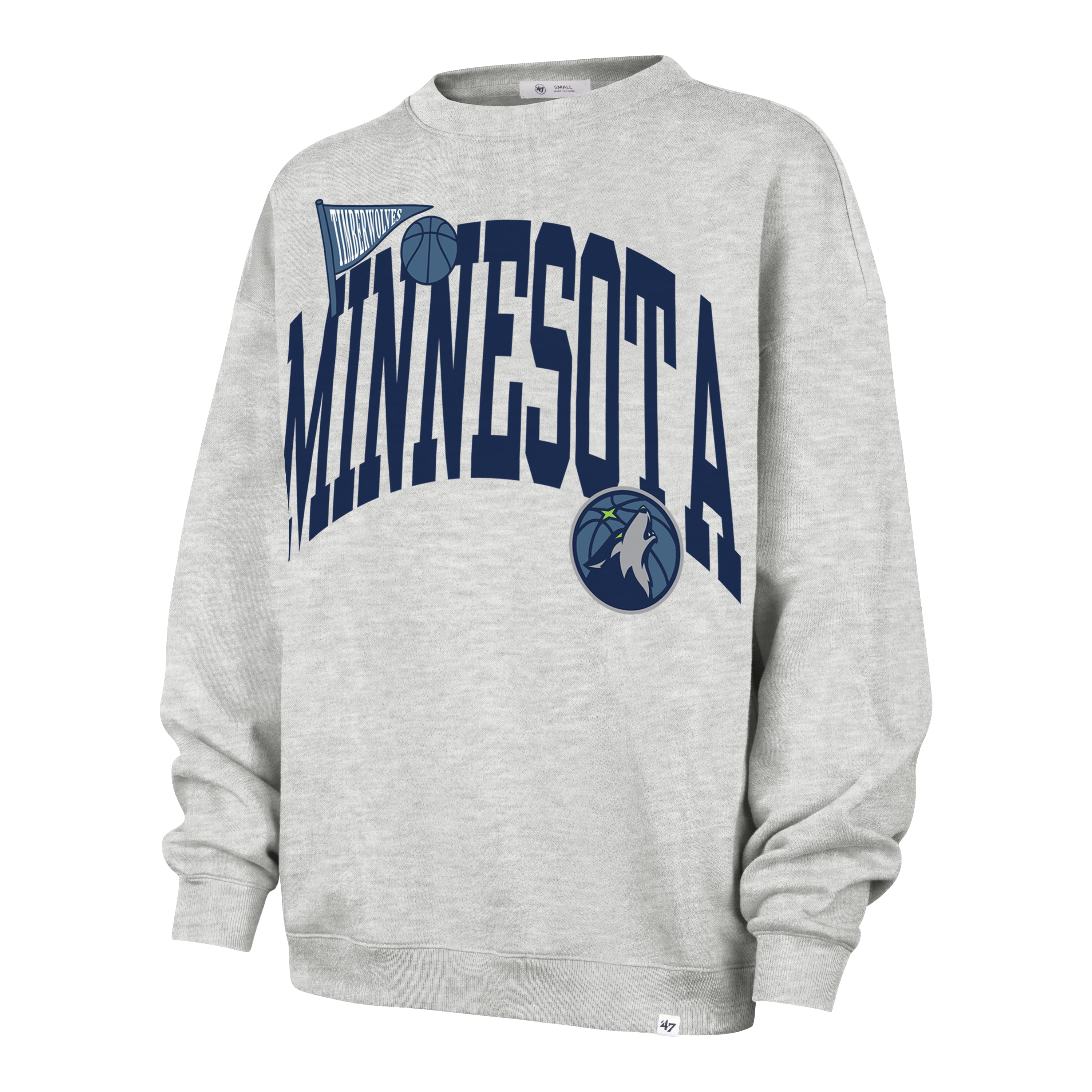 MINNESOTA TIMBERWOLVES ARCHED ICON '47 OVERSIZED CREW WOMENS