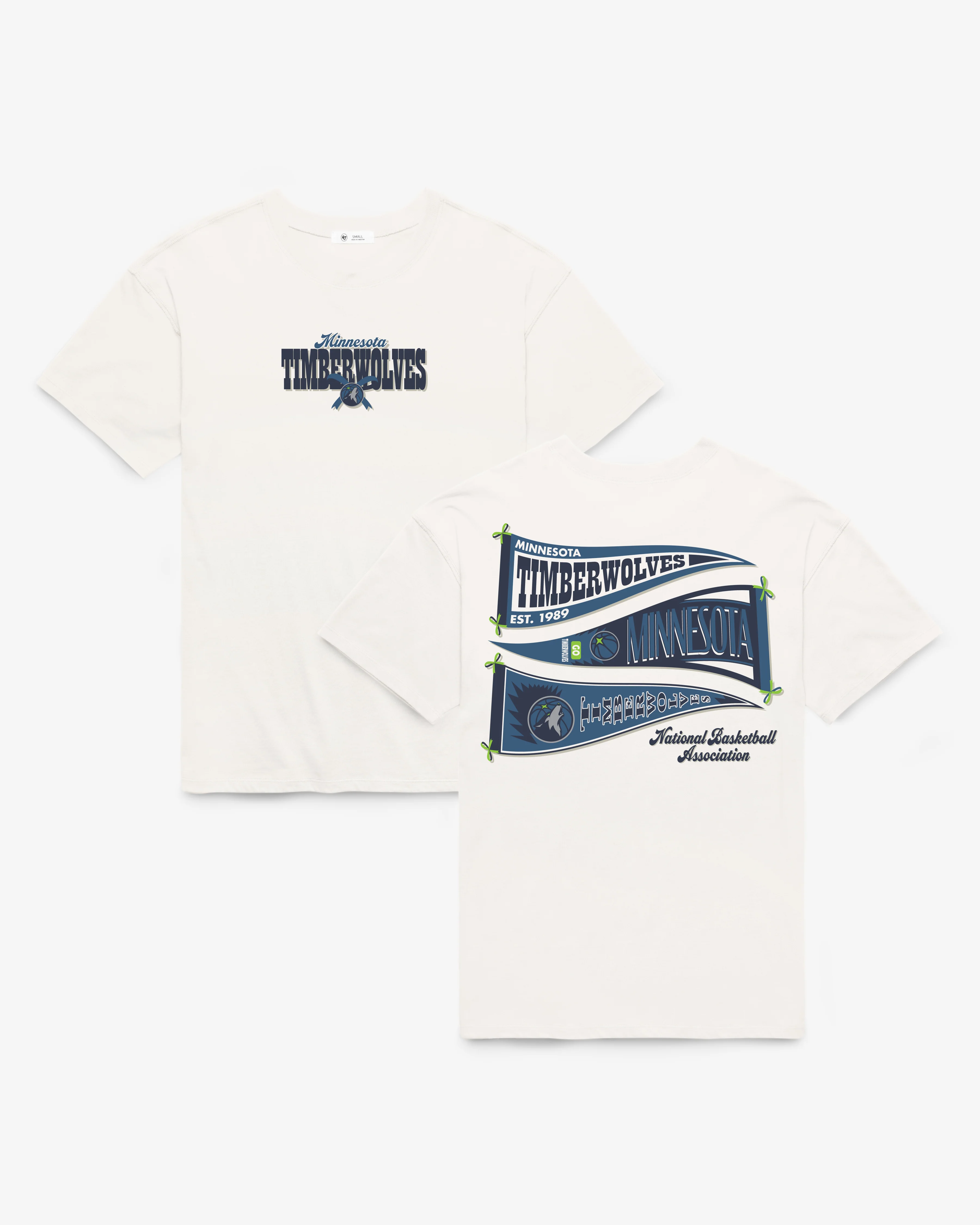 MINNESOTA TIMBERWOLVES BOW AND BANNER BACKER '47 SADIE TEE WOMENS