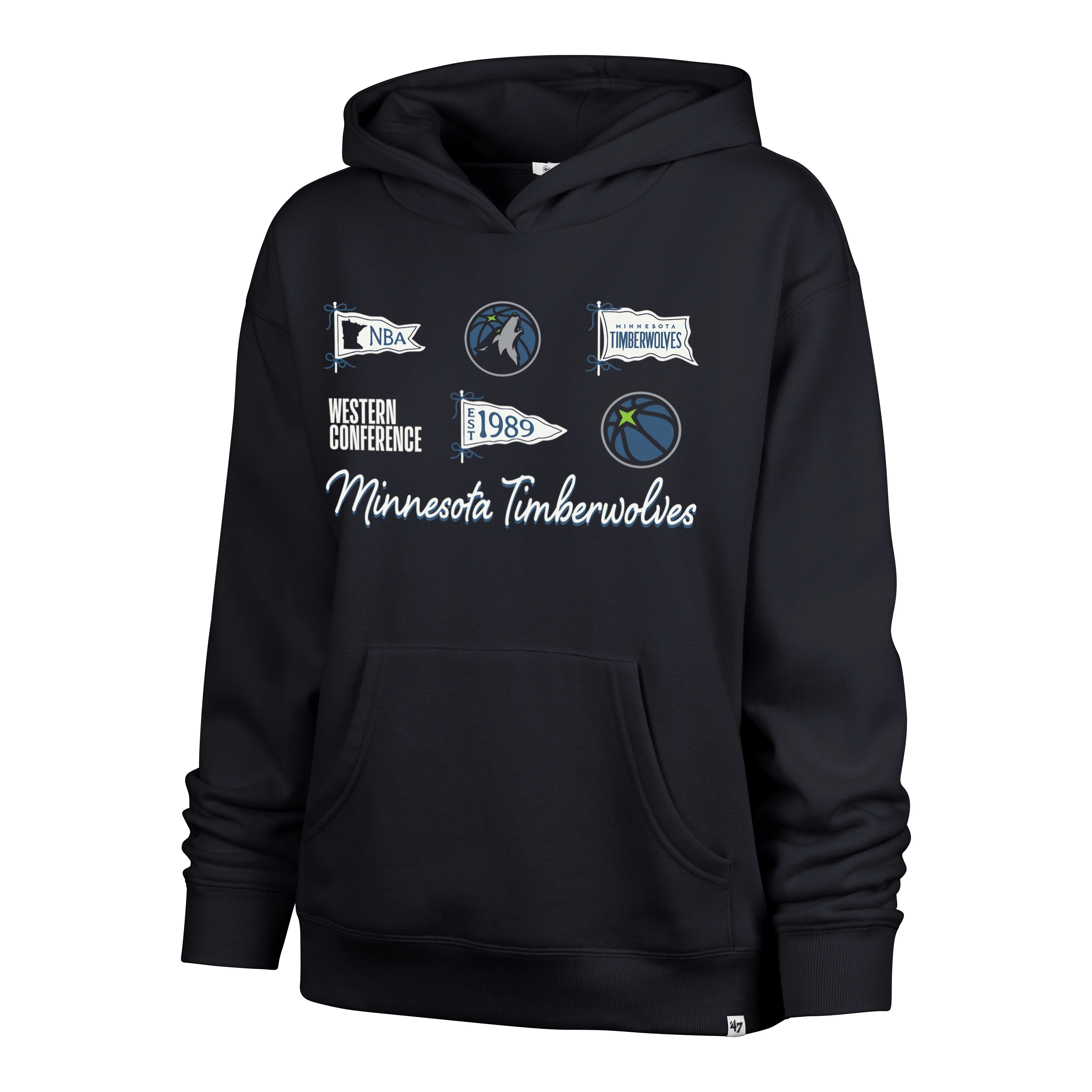 MINNESOTA TIMBERWOLVES BOW AND BANNERS '47 NAOMI HOOD WOMENS