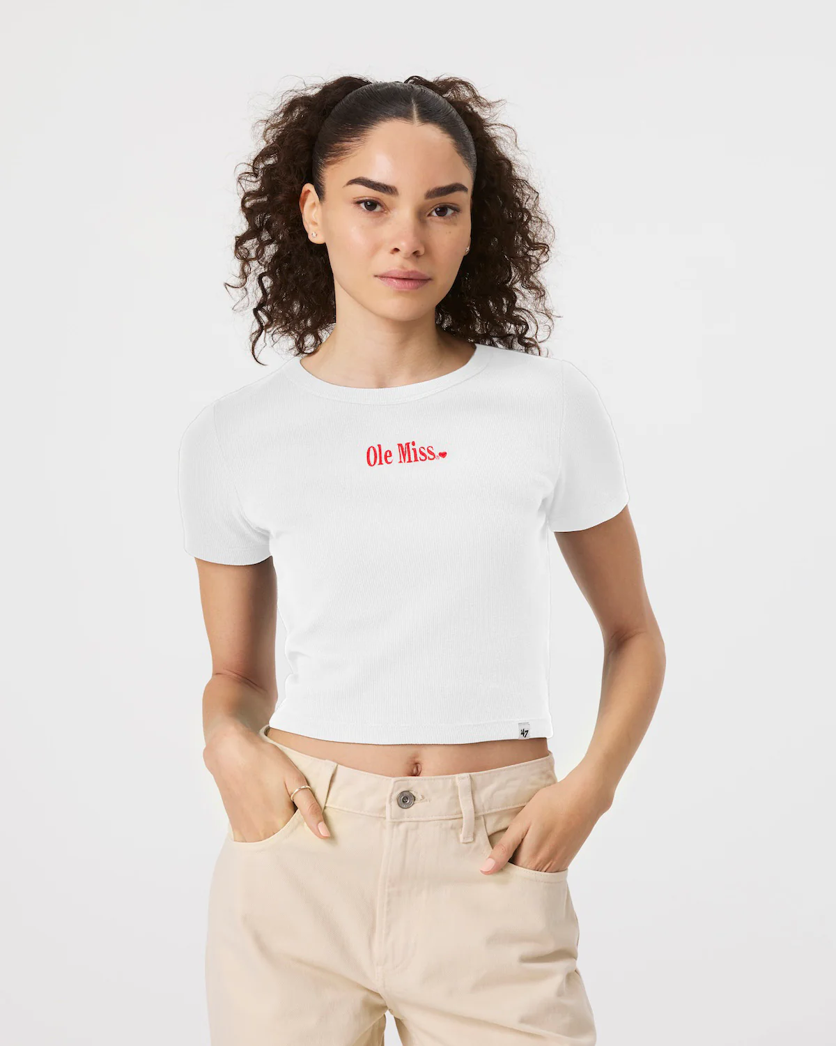 MISSISSIPPI REBELS VINTAGE WITH LOVE '47 BABY RIB TEE WOMENS - Image 3