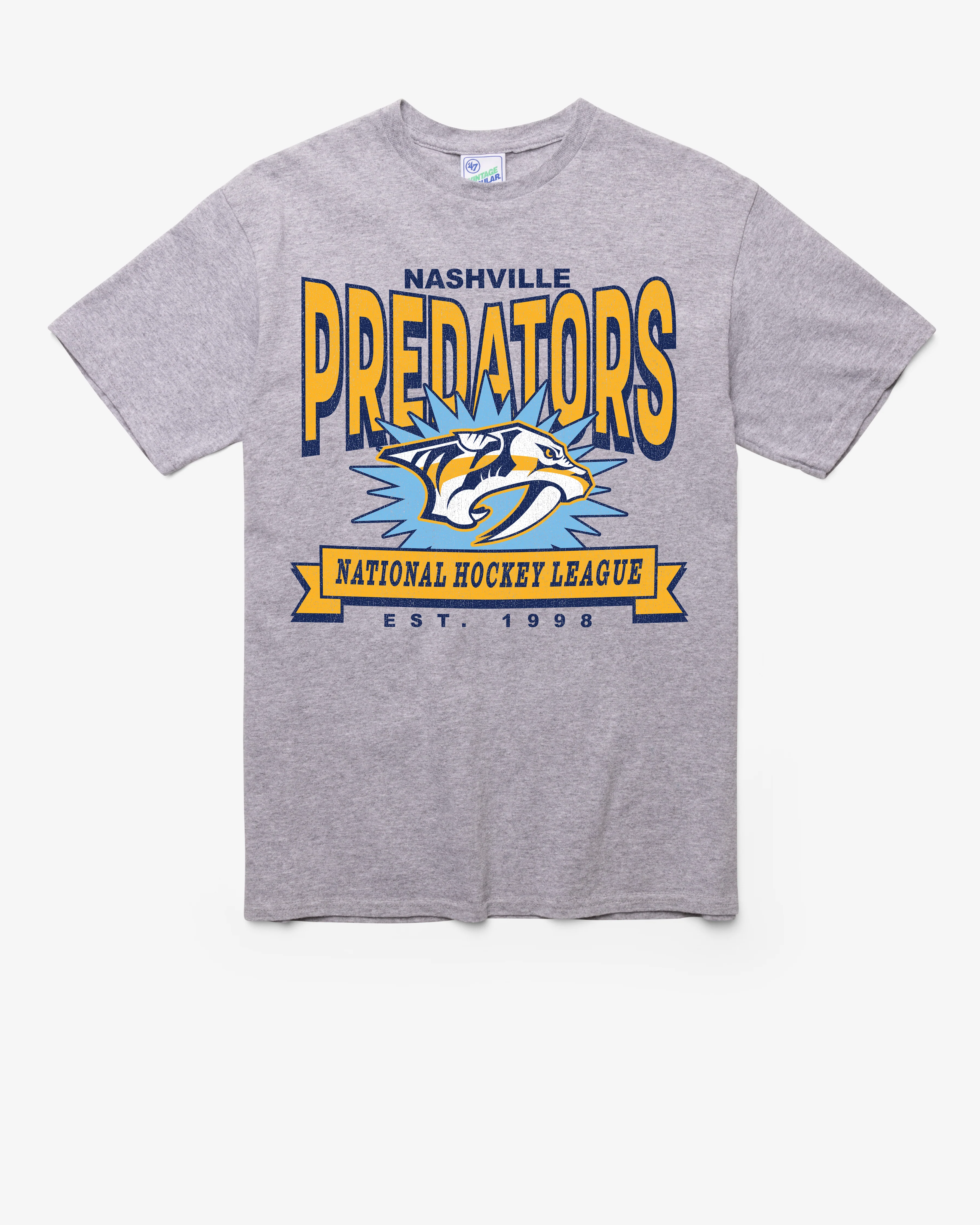 NASHVILLE PREDATORS TWELVE SIX VINTAGE '47 TUBULAR TEE