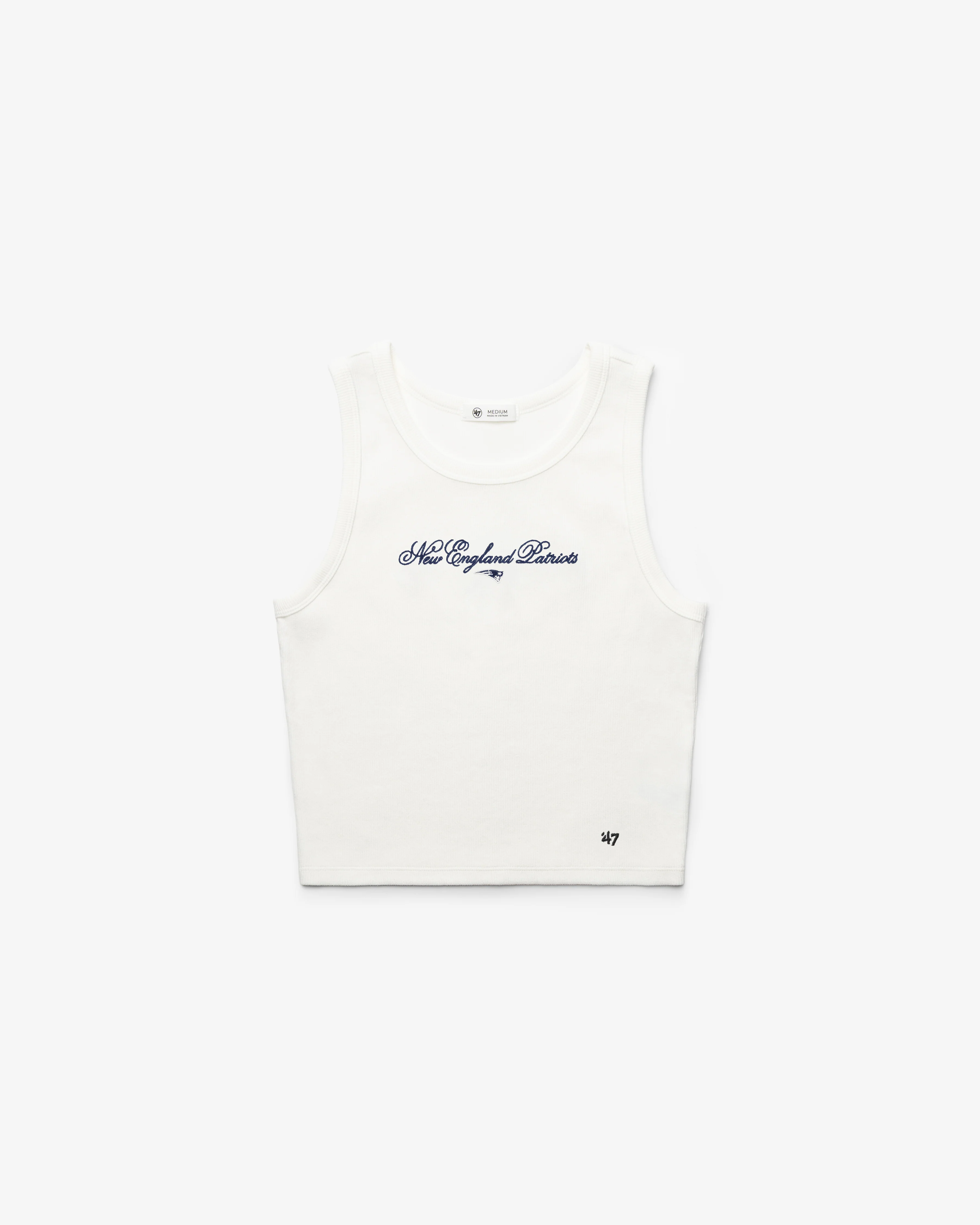 NEW ENGLAND PATRIOTS SCRIPT '47 BABY RIB TANK WOMENS