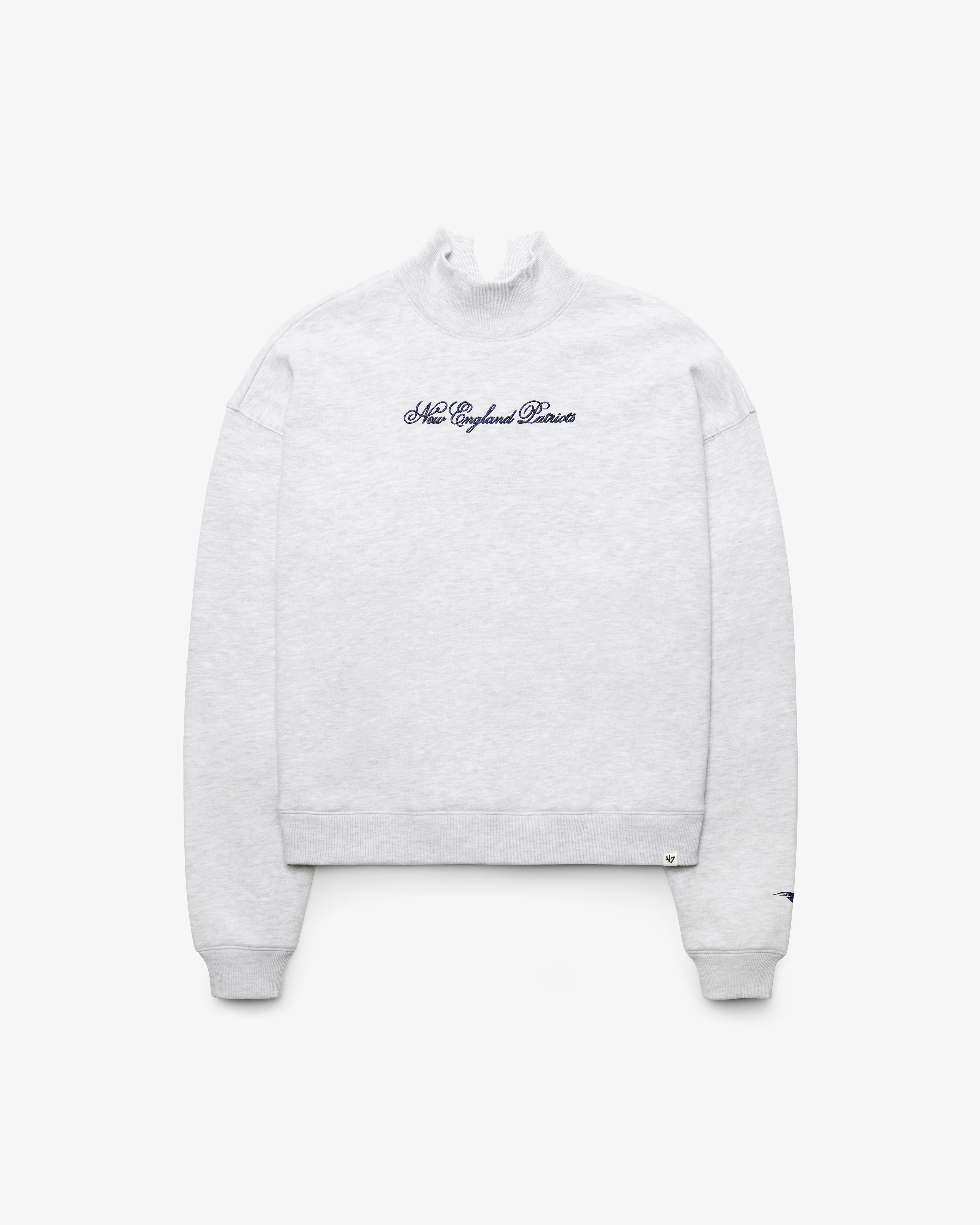 NEW ENGLAND PATRIOTS SCRIPT '47 MOCK NECK PULLOVER WOMENS