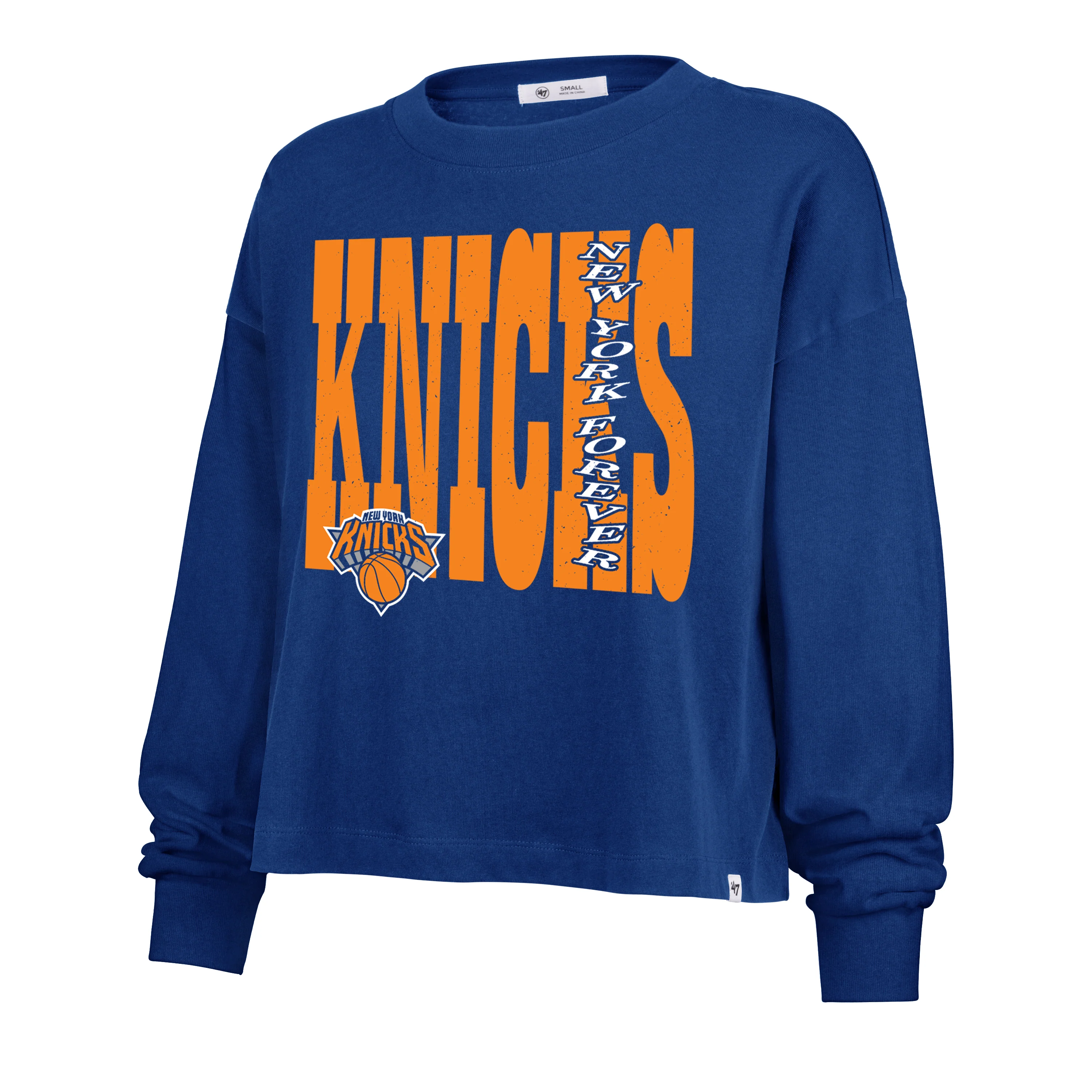 NEW YORK KNICKS BOLD STACK '47 SYDNEY LONG SLEEVE TEE WOMENS