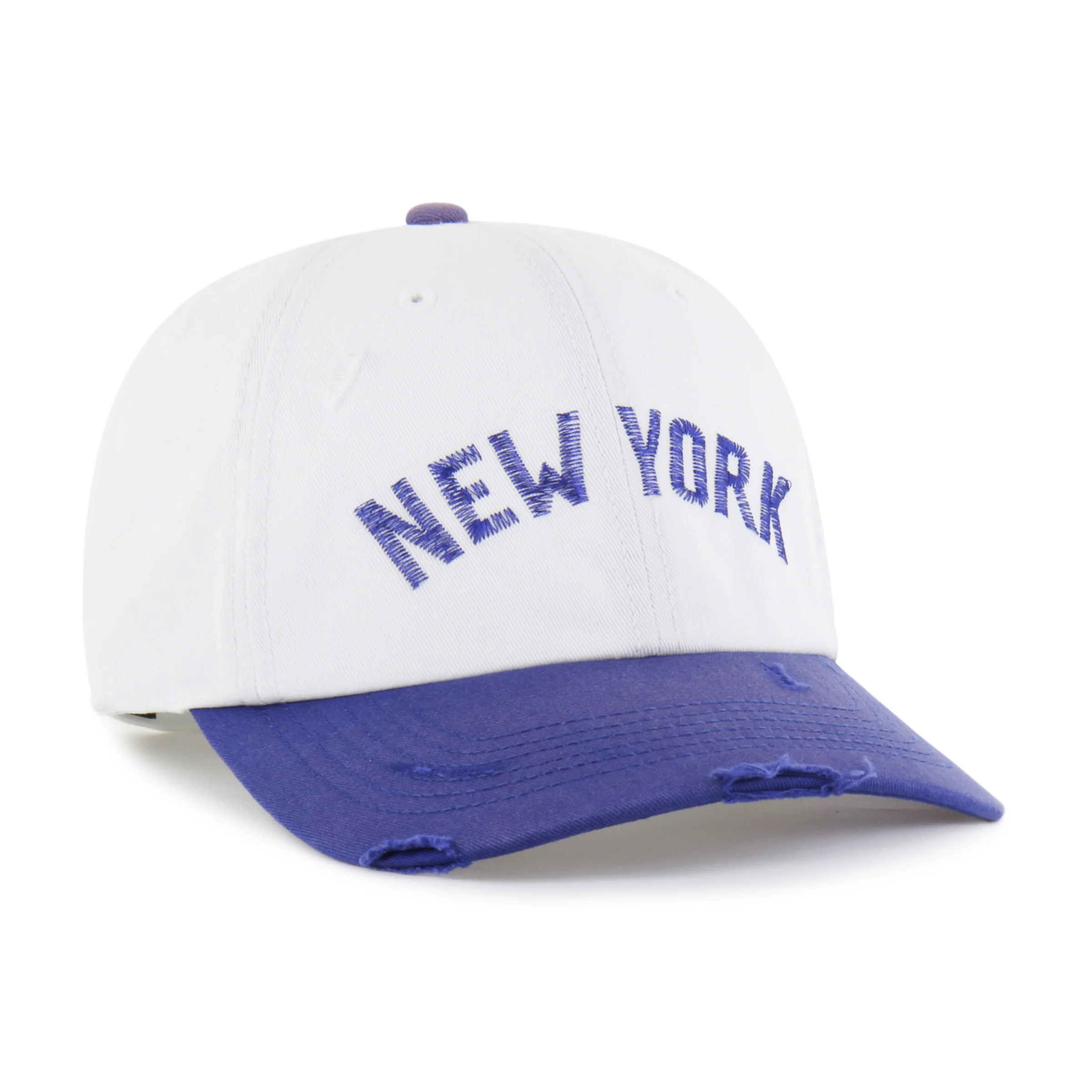 NEW YORK KNICKS HARDWOOD CLASSICS WORN SCRIPT '47 CLEAN UP MF MID FIT - Image 3