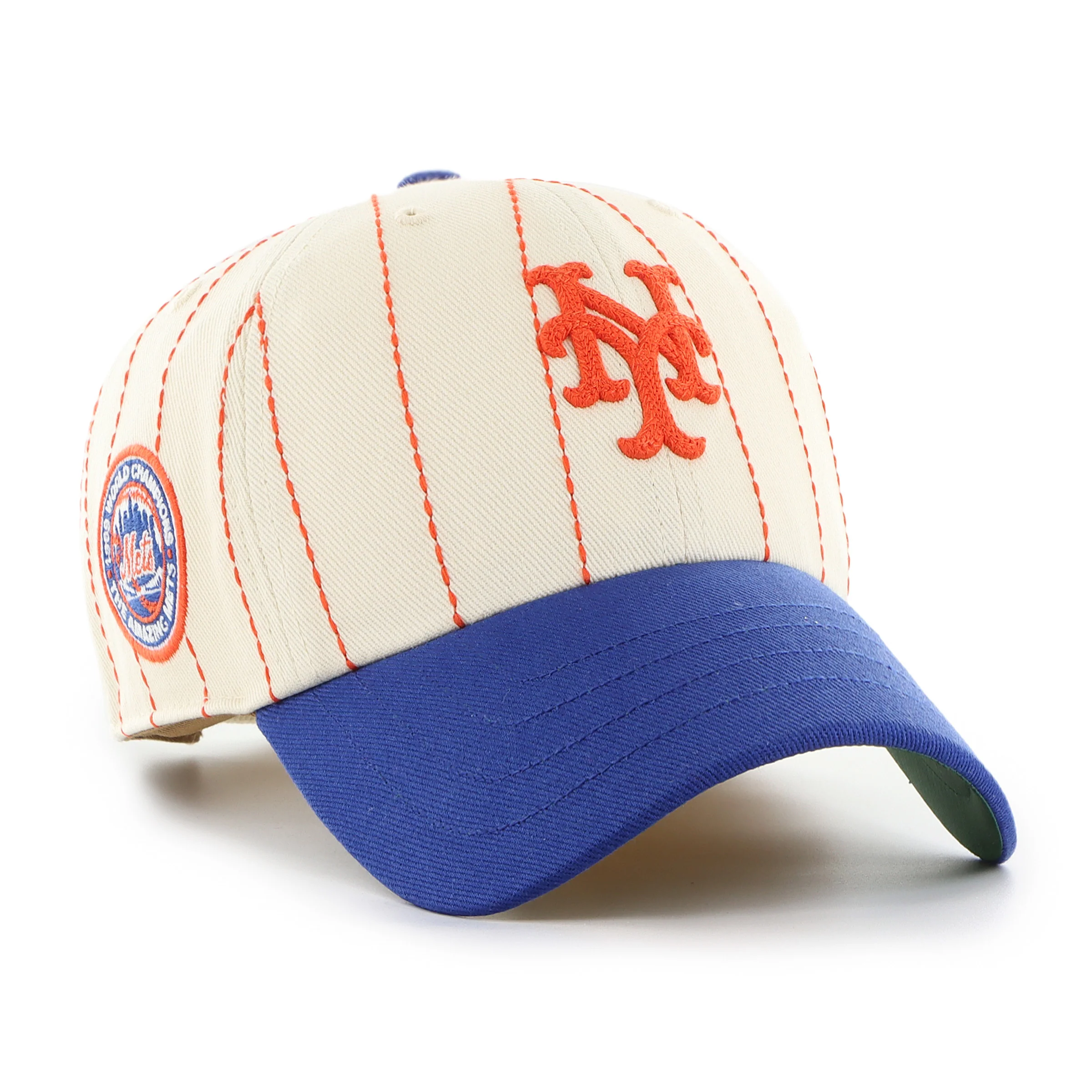 NEW YORK METS COOPERSTOWN RAWLINGS PINSTRIPE '47 CLEAN UP