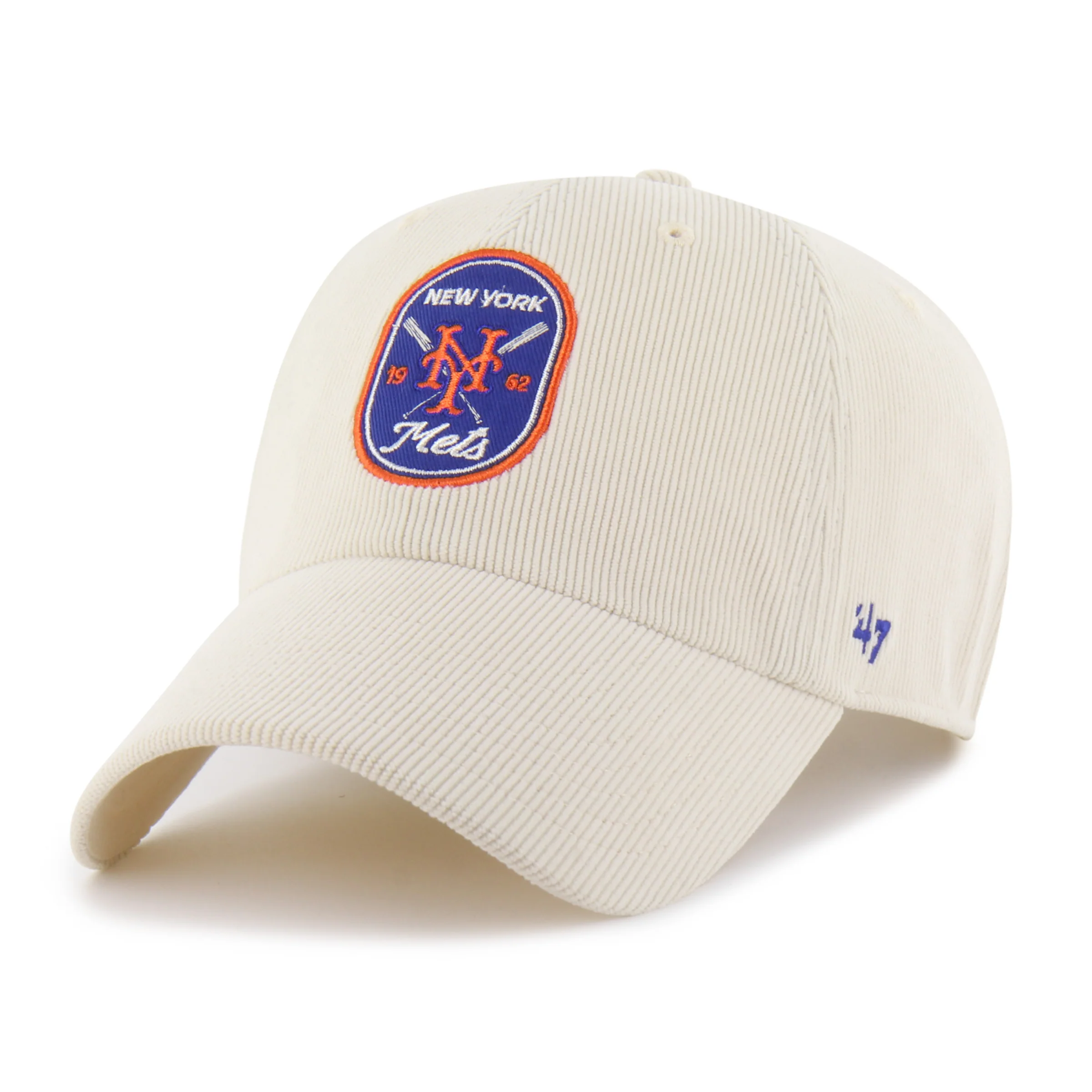 NEW YORK METS COOPERSTOWN CROSSPATCH CORD '47 CLEAN UP