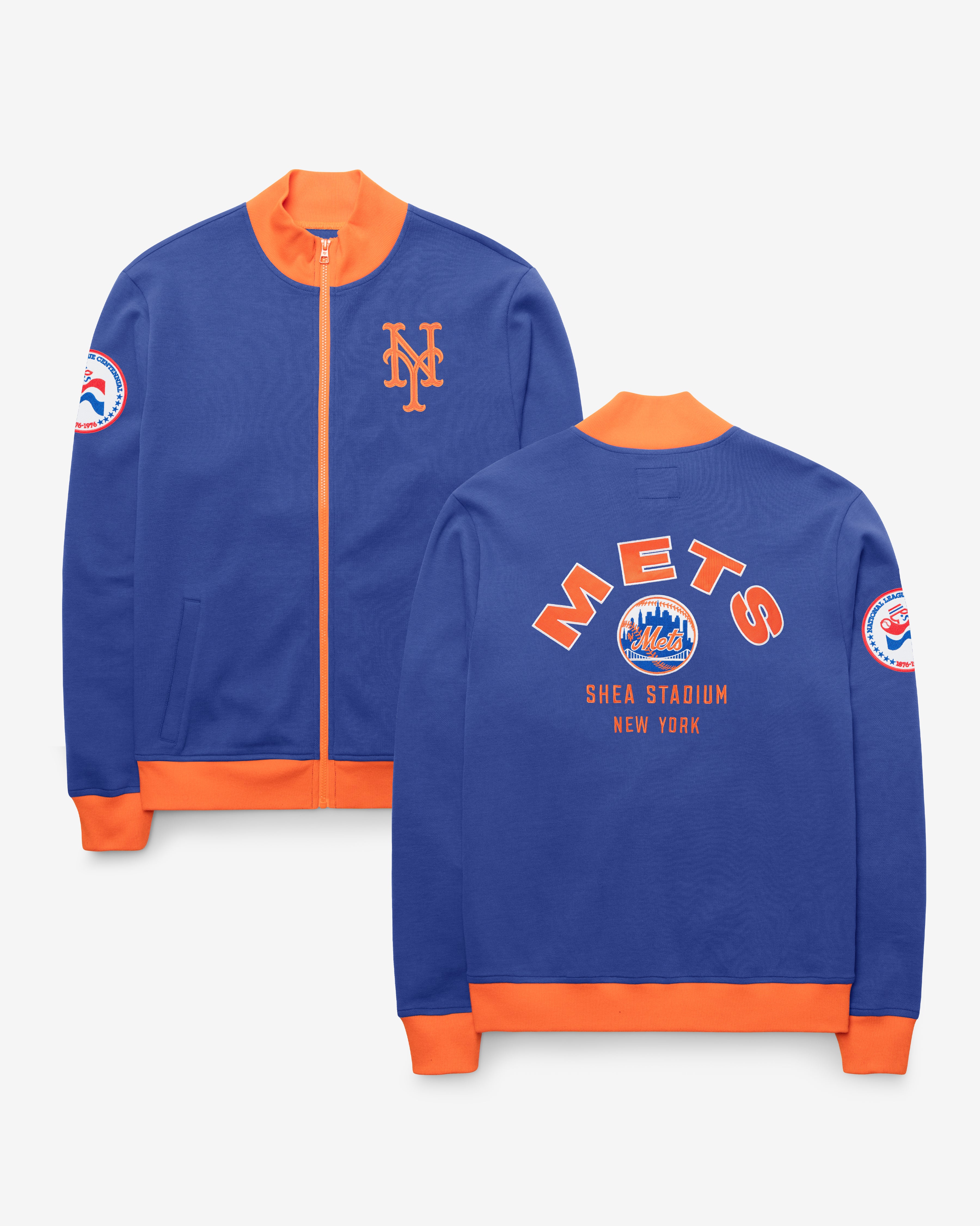NEW YORK METS COOPERSTOWN RELIEF PITCHER PIQUE '47 TRACK JACKET