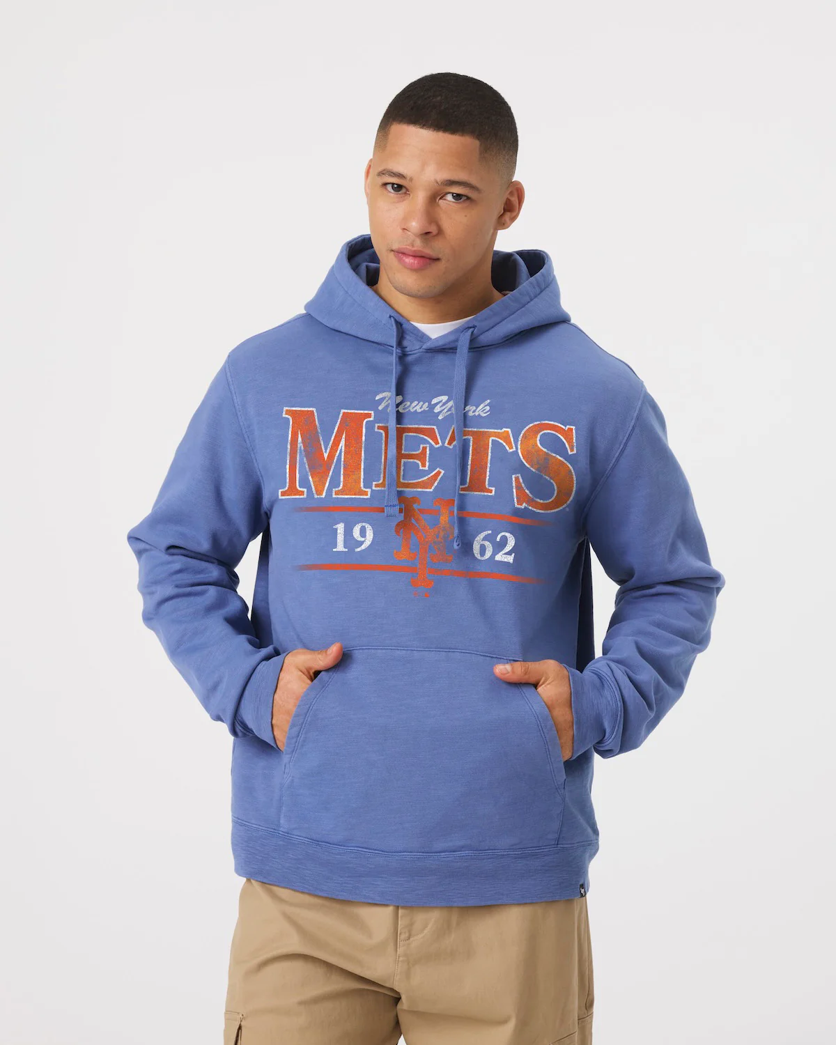 NEW YORK METS RECLAIMED '47 SLUB FRENCH TERRY HOOD