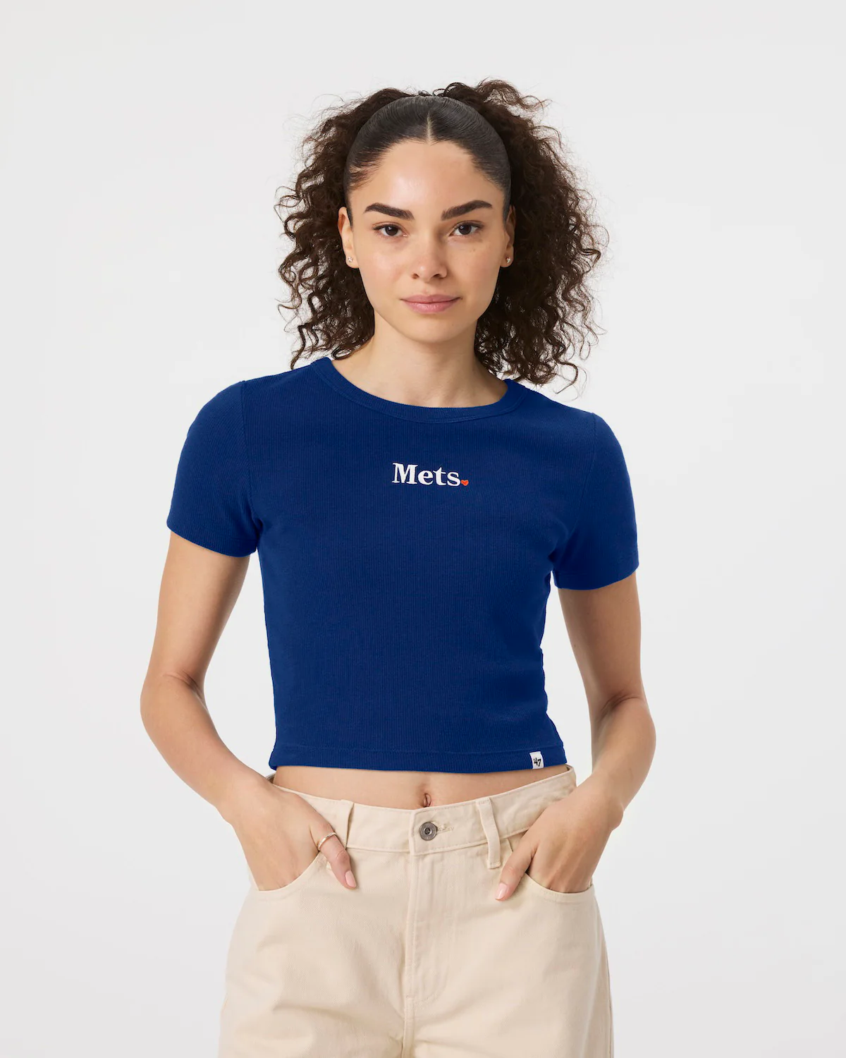 NEW YORK METS WITH LOVE '47 BABY RIB TEE WOMENS - Image 3
