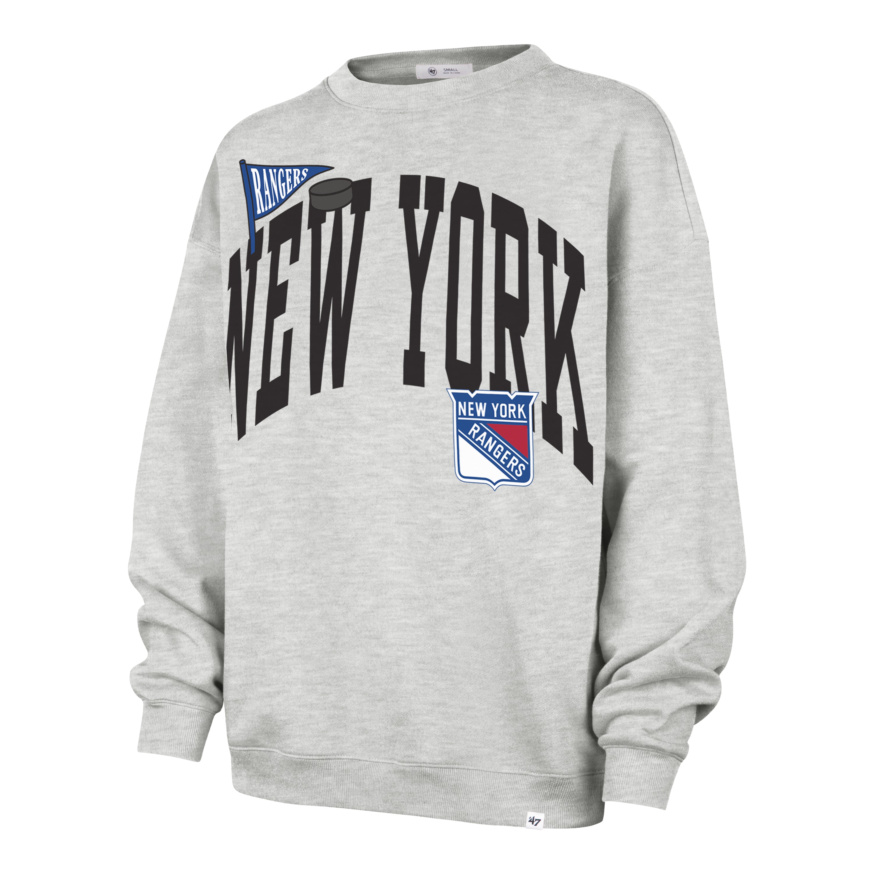 NEW YORK RANGERS ARCHED ICON '47 OVERSIZED CREW WOMENS