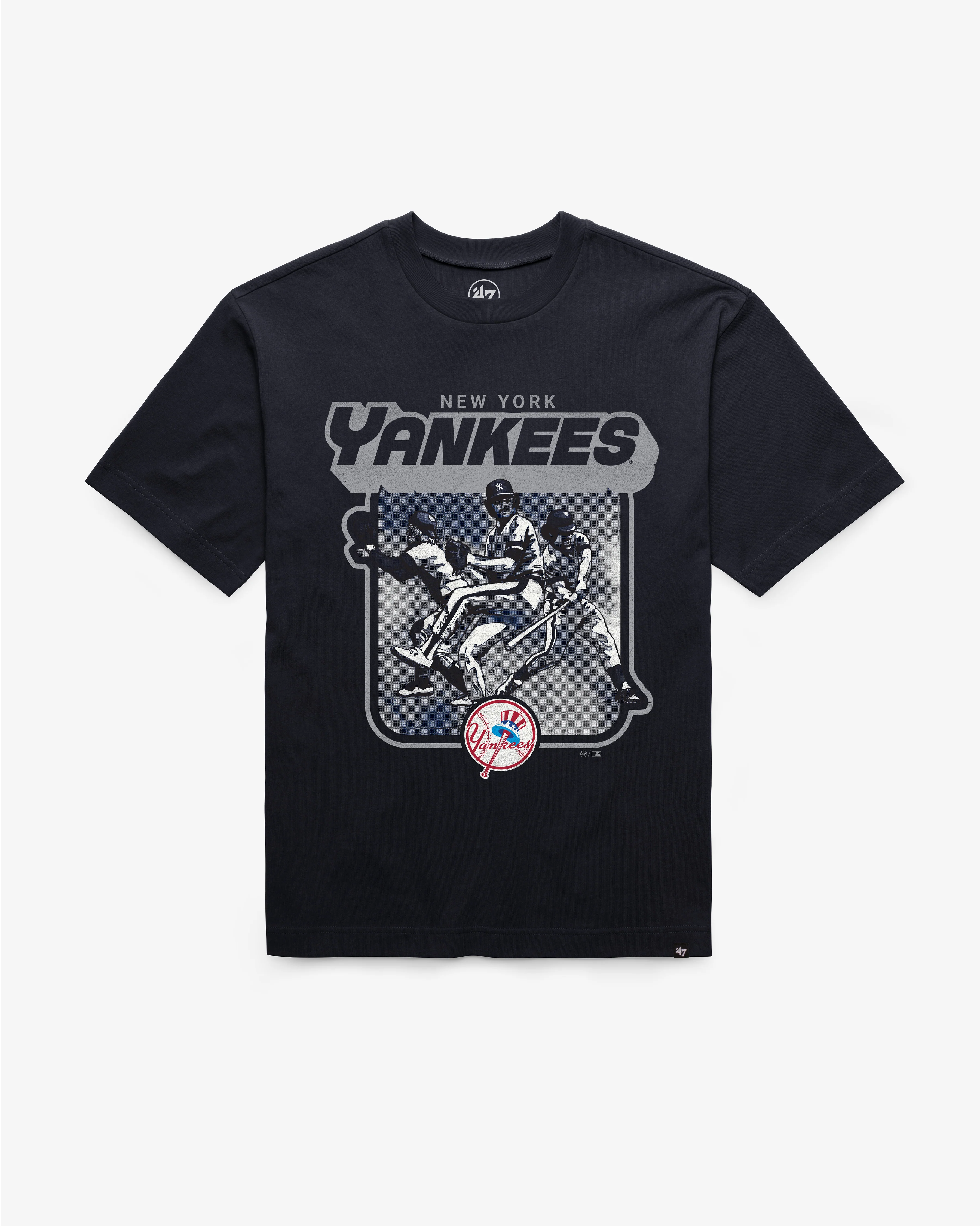 NEW YORK YANKEES COOPERSTOWN INFIELD FLY '47 FOUNDATION TEE