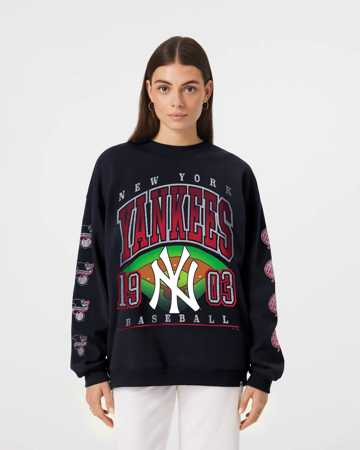 NEW YORK YANKEES GO BIG '47 OVERSIZED CREW WOMENS