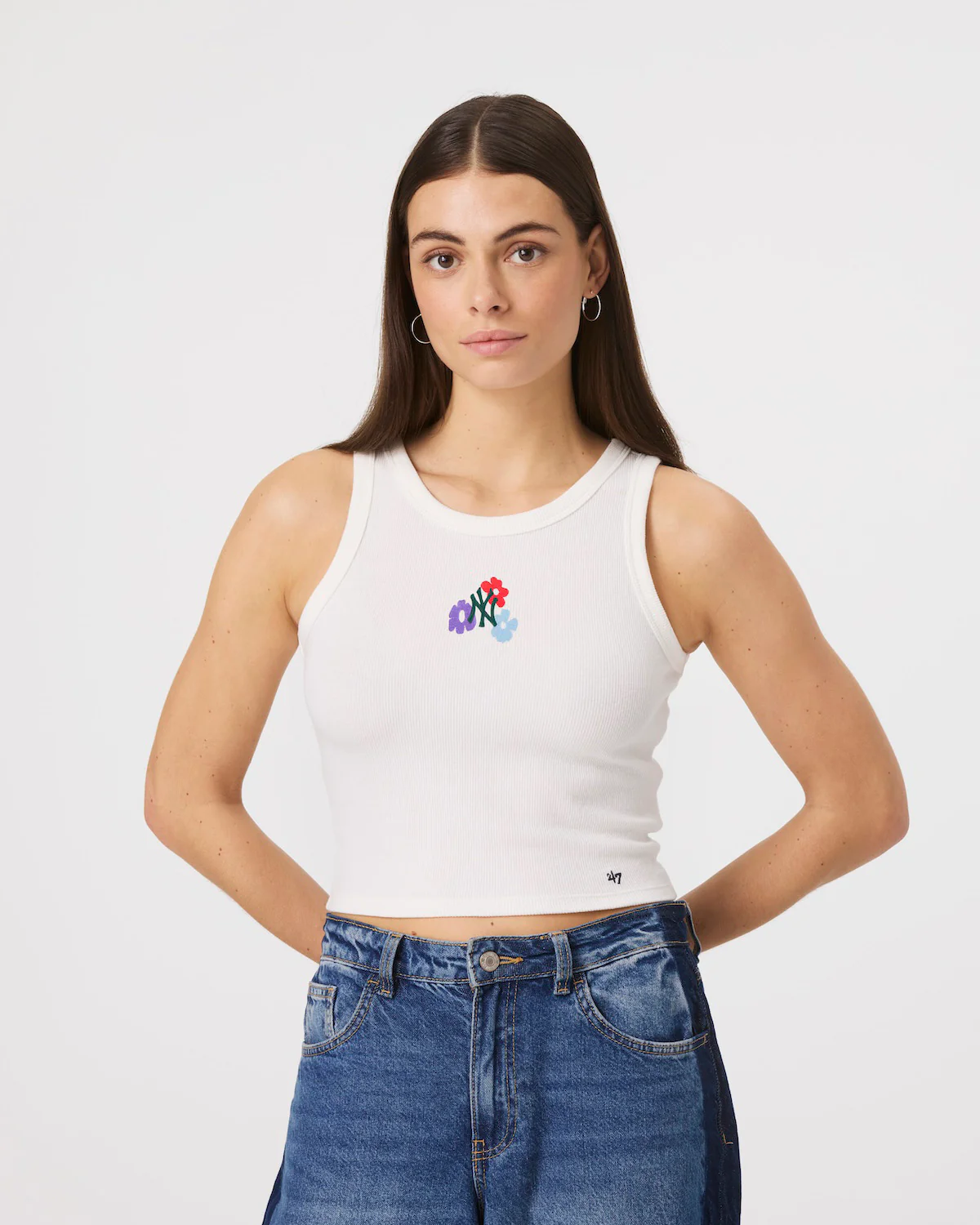 NEW YORK YANKEES OMA '47 BABY RIB TANK WOMENS - Image 2