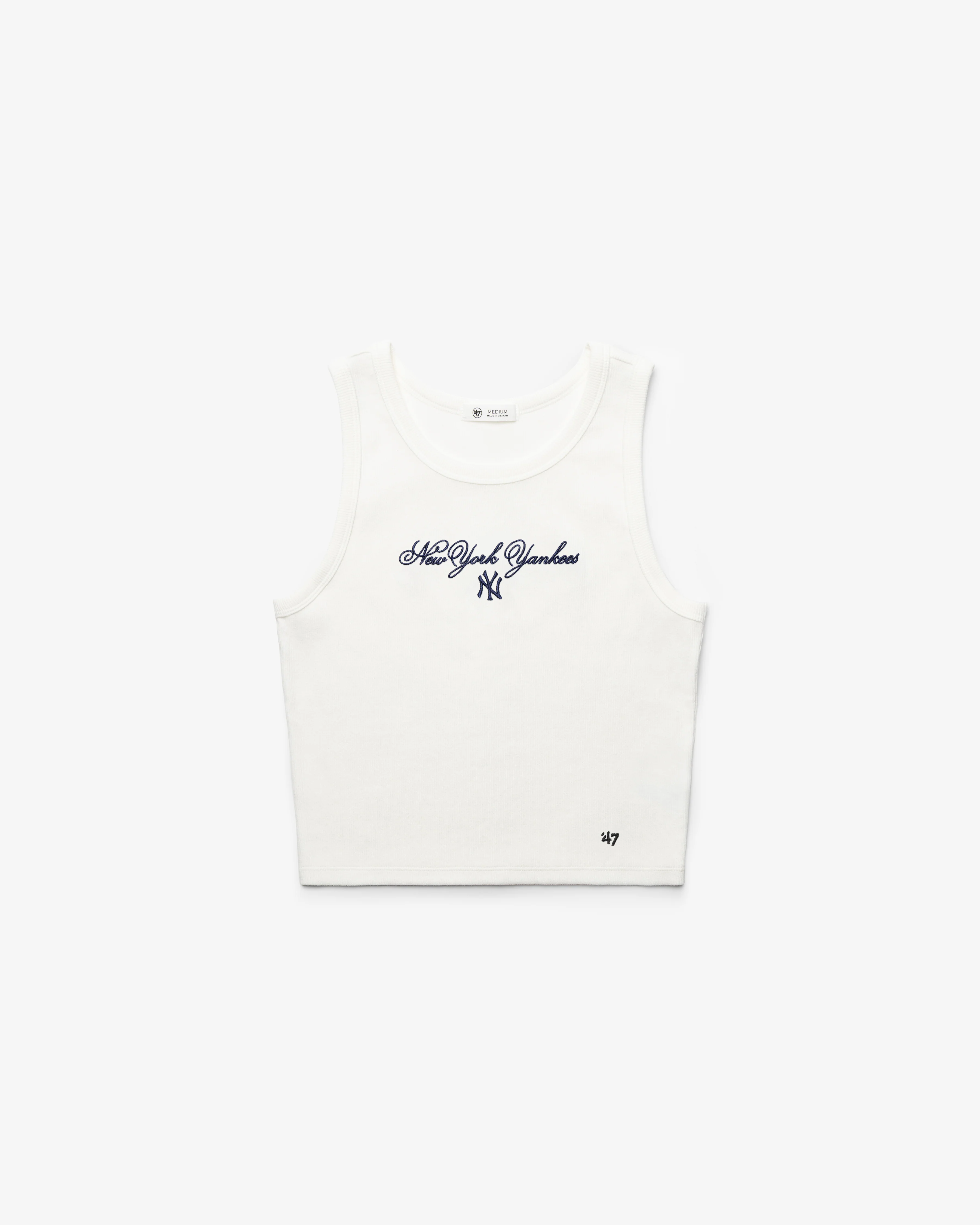 NEW YORK YANKEES SCRIPT '47 BABY RIB TANK WOMENS