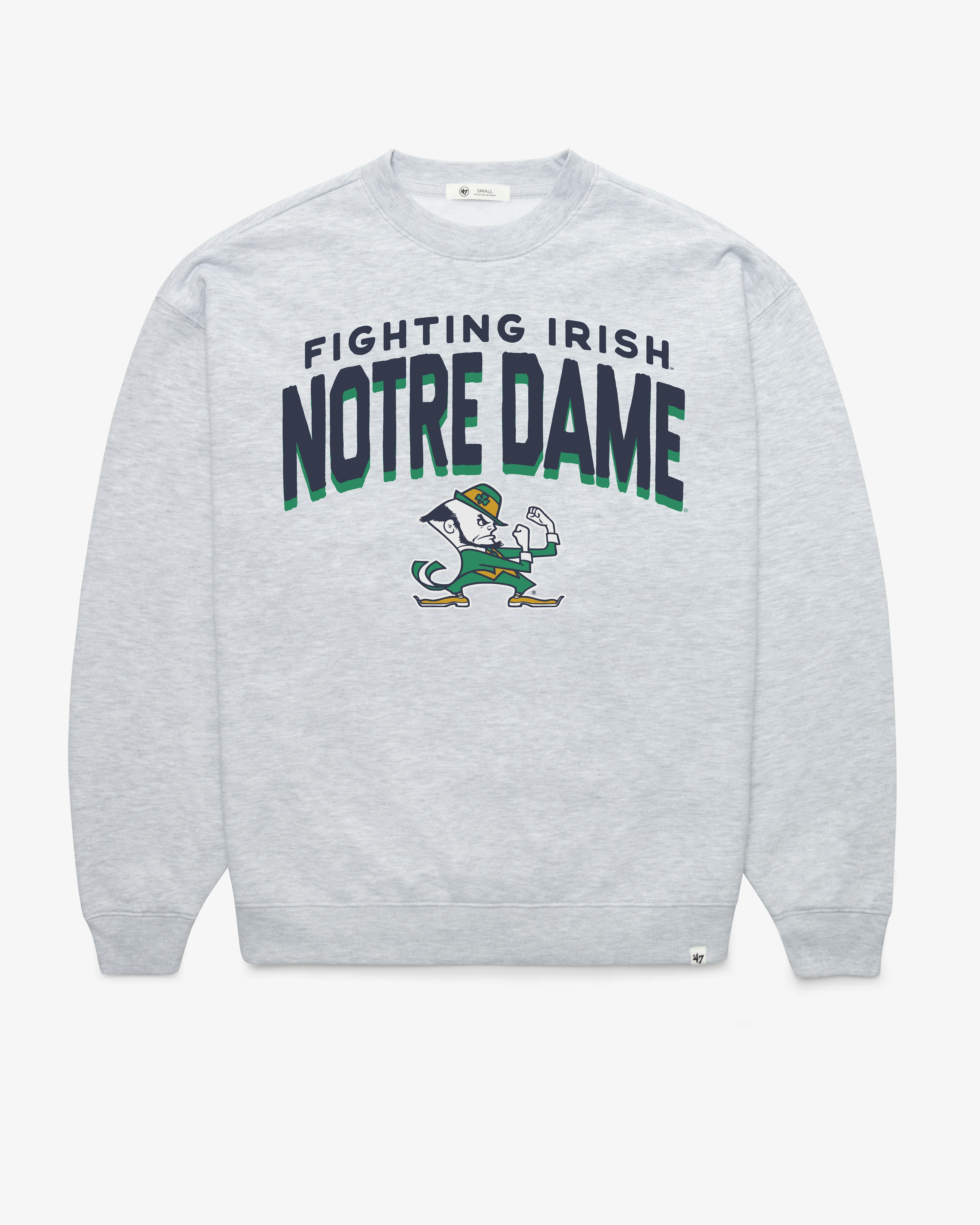 NOTRE DAME FIGHTIN IRISH CAMPUS ARCH CLOUD '47 OVERSIZED CREW WOMENS