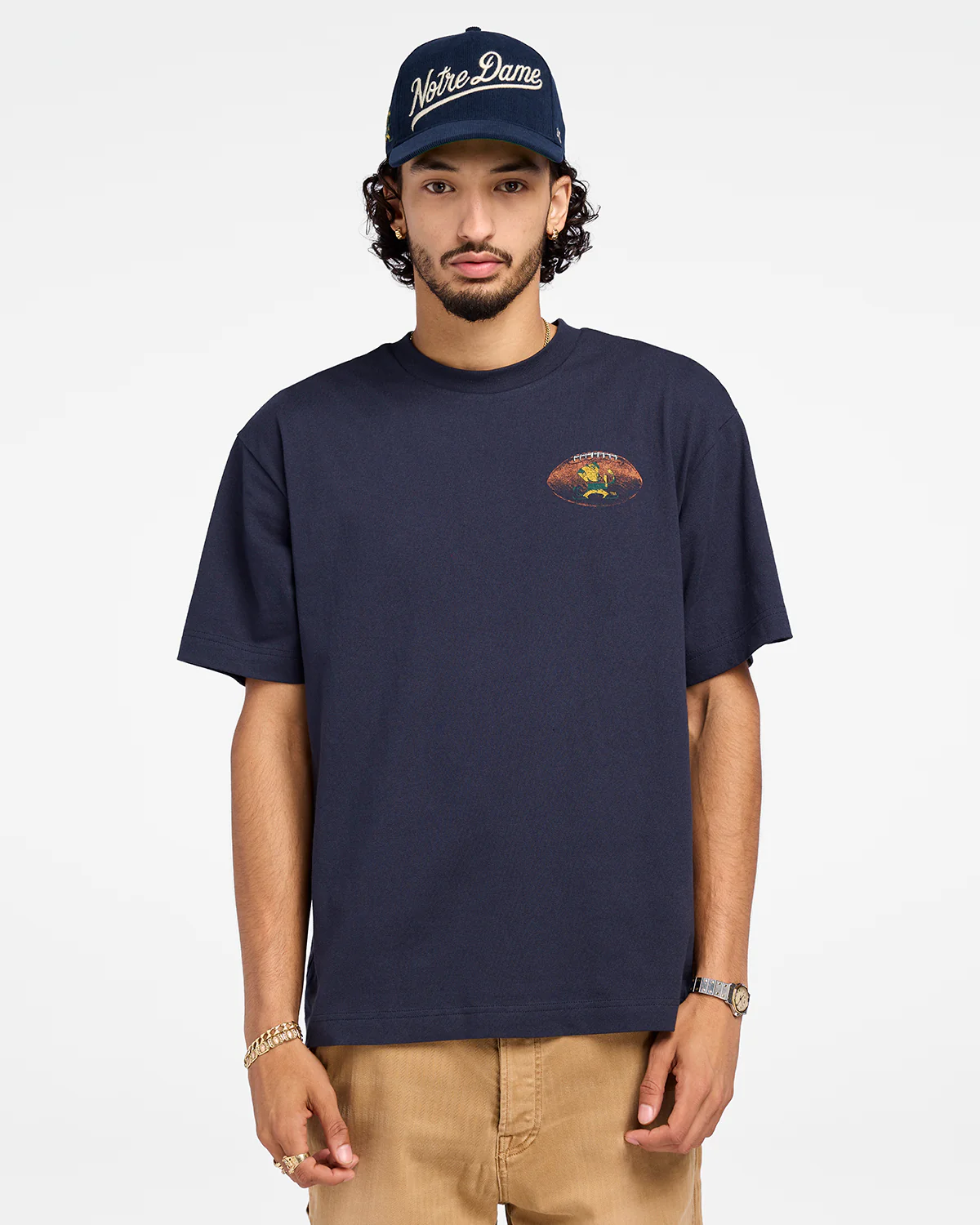NOTRE DAME FIGHTING IRISH VINTAGE GAME ON '47 FOUNDATION TEE