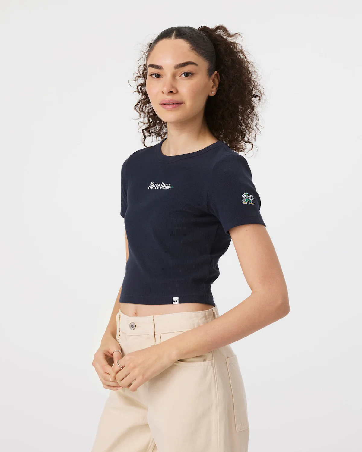 NOTRE DAME FIGHTING IRISH WITH LOVE '47 BABY RIB TEE WOMENS