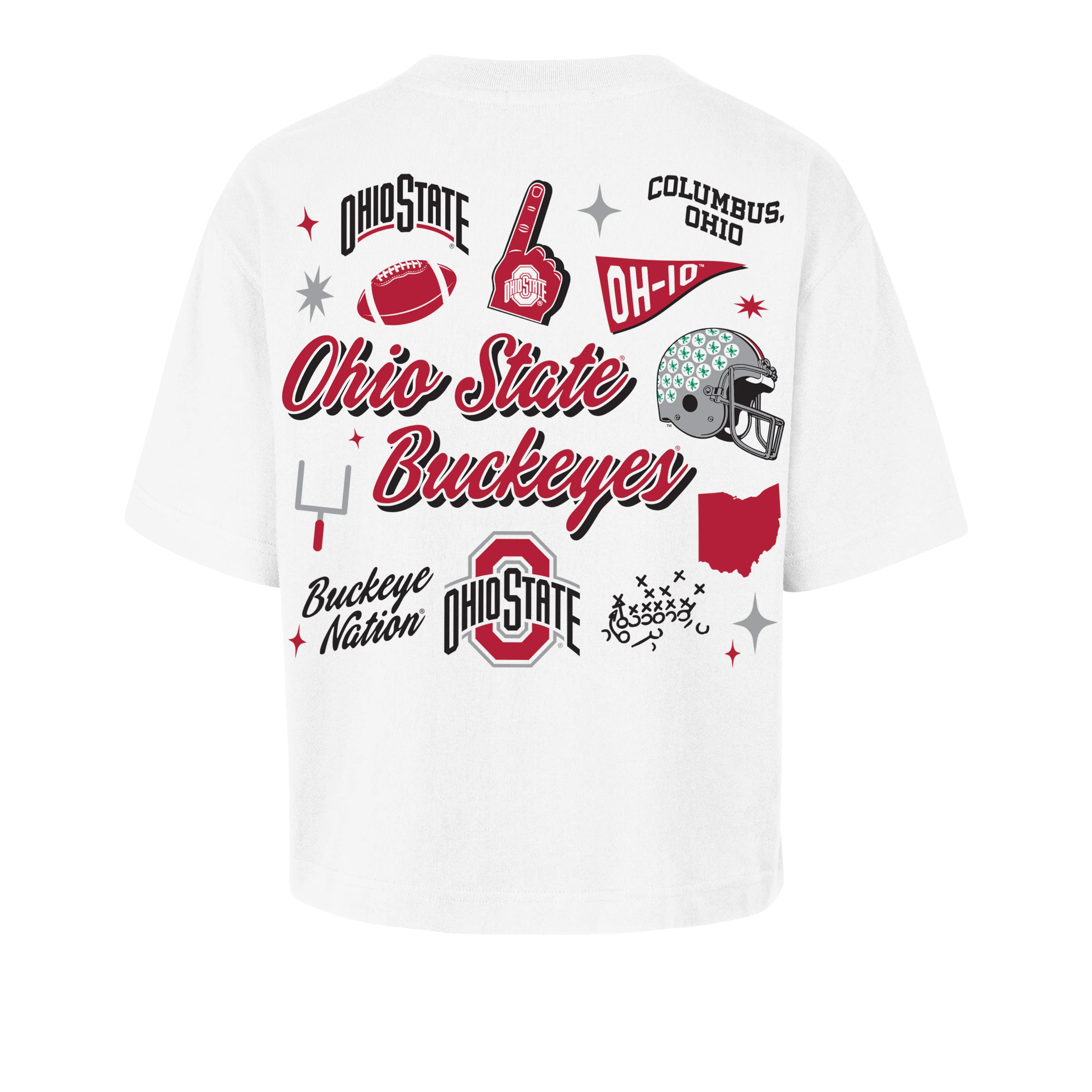 OHIO STATE BUCKEYES COLLAGE SCRIPT '47 REED CITY TEE WOMENS - Image 2