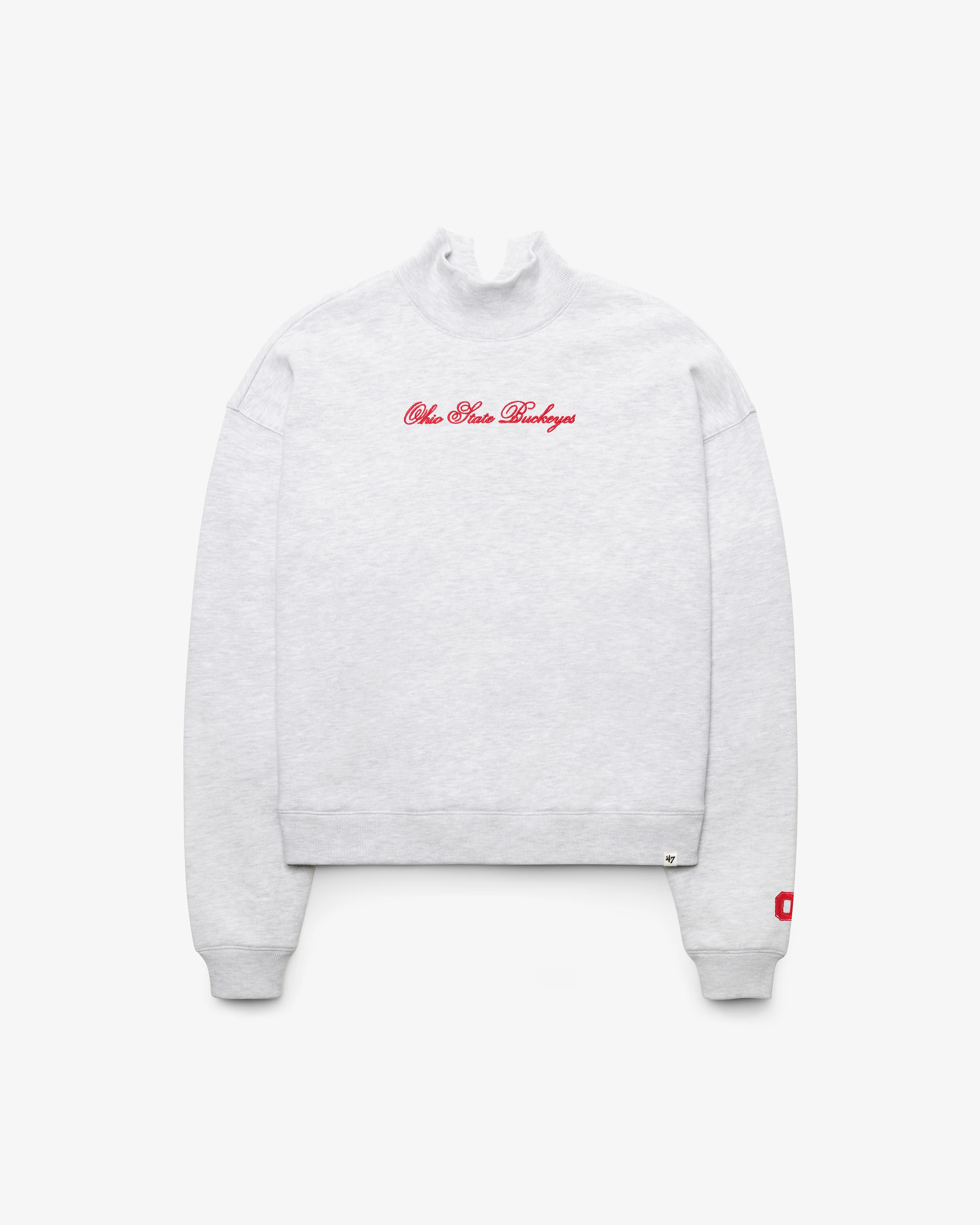 OHIO STATE BUCKEYES SCRIPT '47 MOCK NECK PULLOVER WOMENS