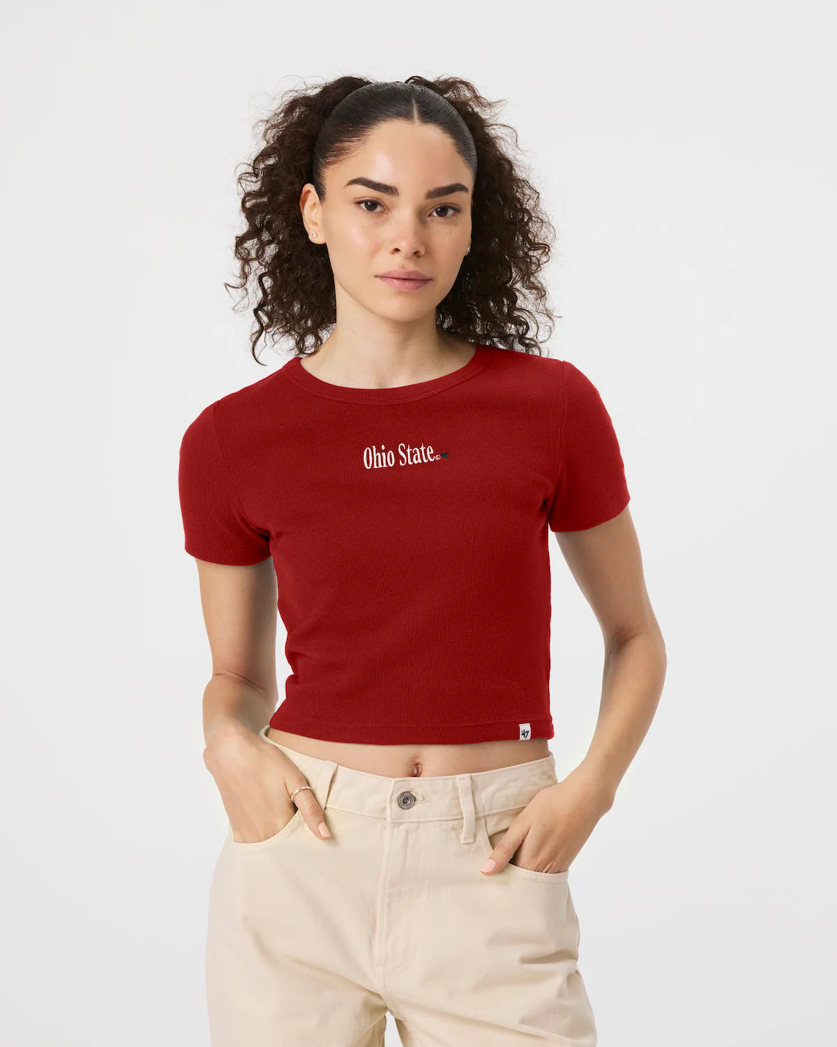 OHIO STATE BUCKEYES WITH LOVE '47 BABY RIB TEE WOMENS - Image 3