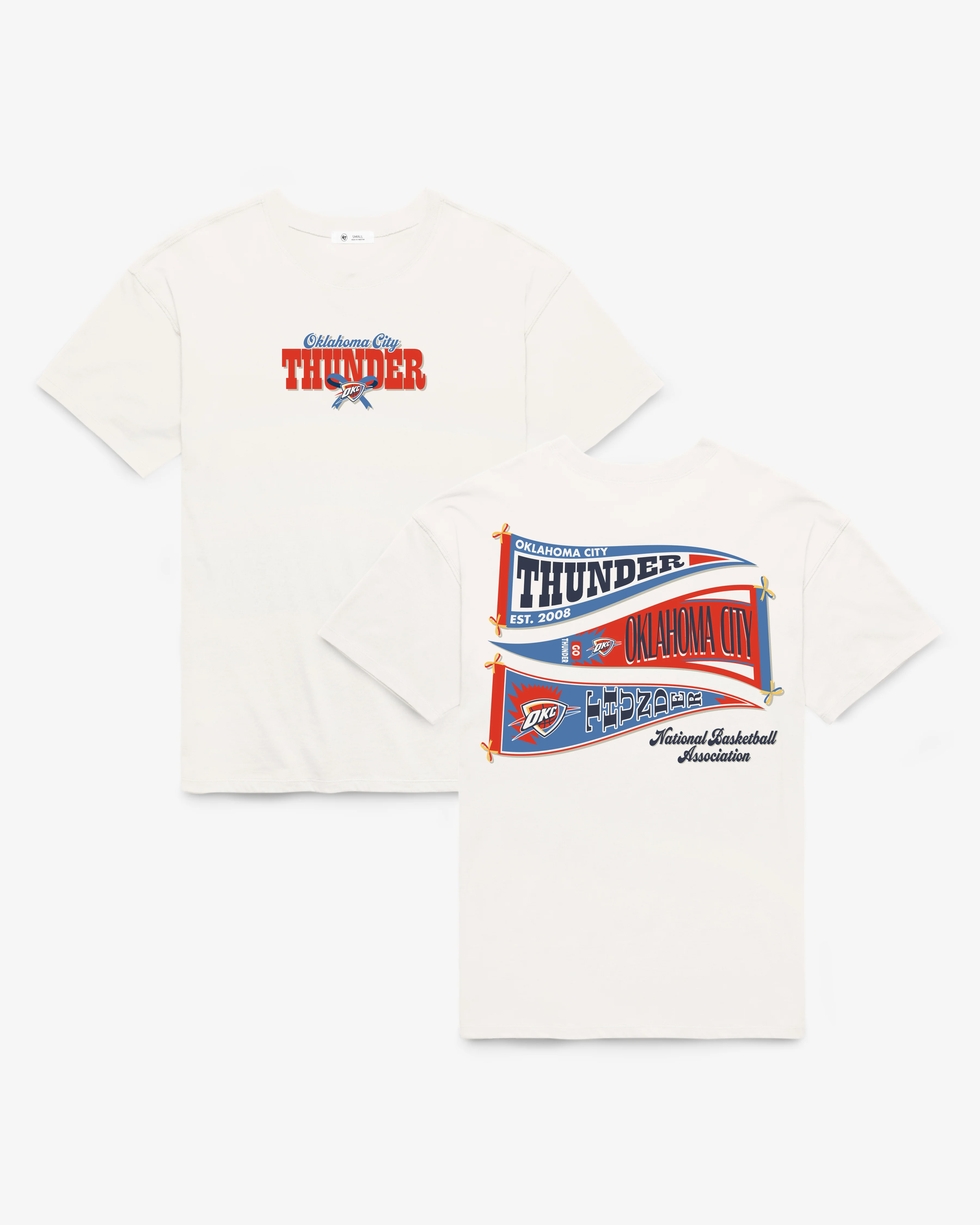 OKLAHOMA CITY THUNDER BOW AND BANNER BACKER '47 SADIE TEE WOMENS
