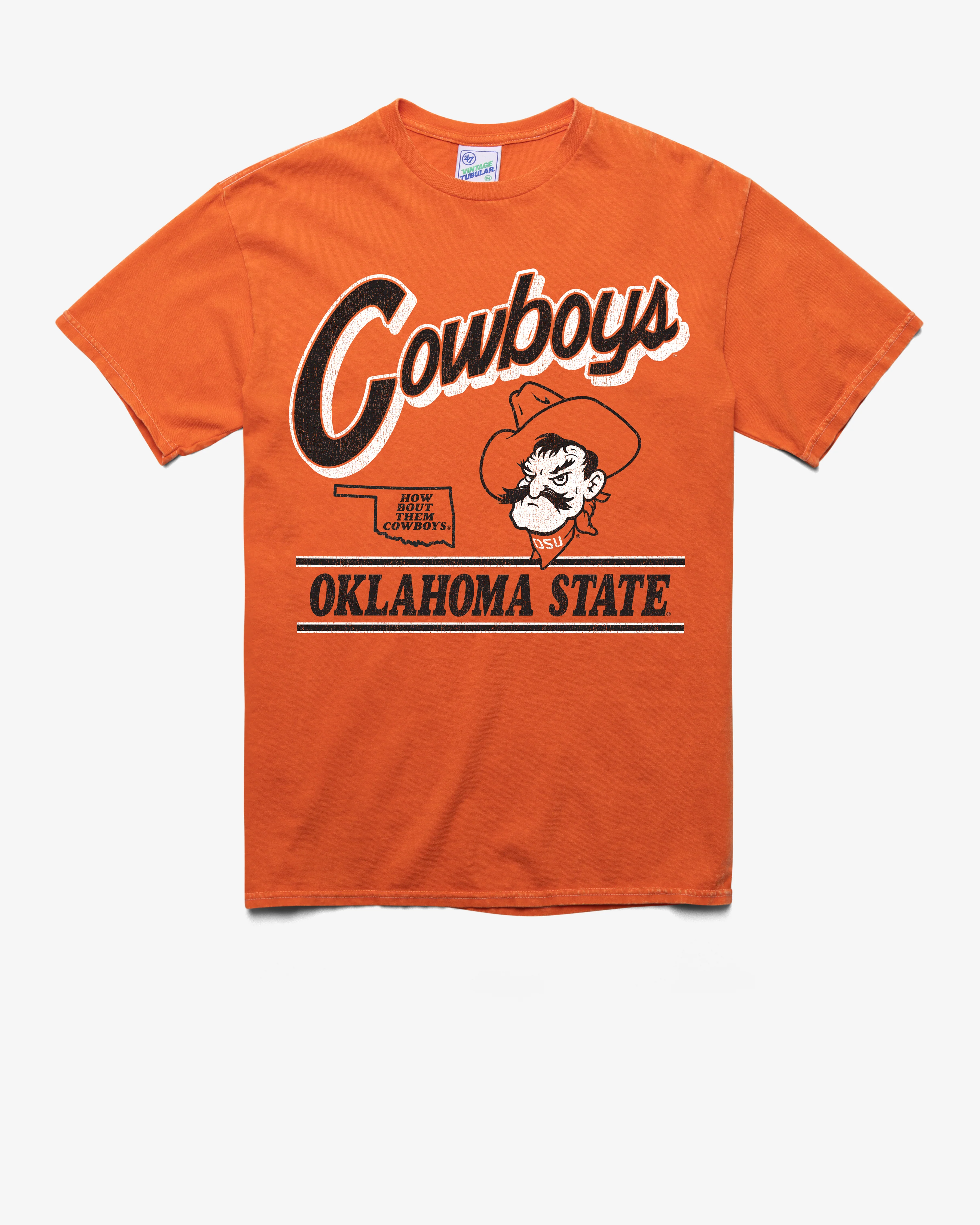 OKLAHOMA STATE COWBOYS FLY BY VINTAGE '47 TUBULAR TEE