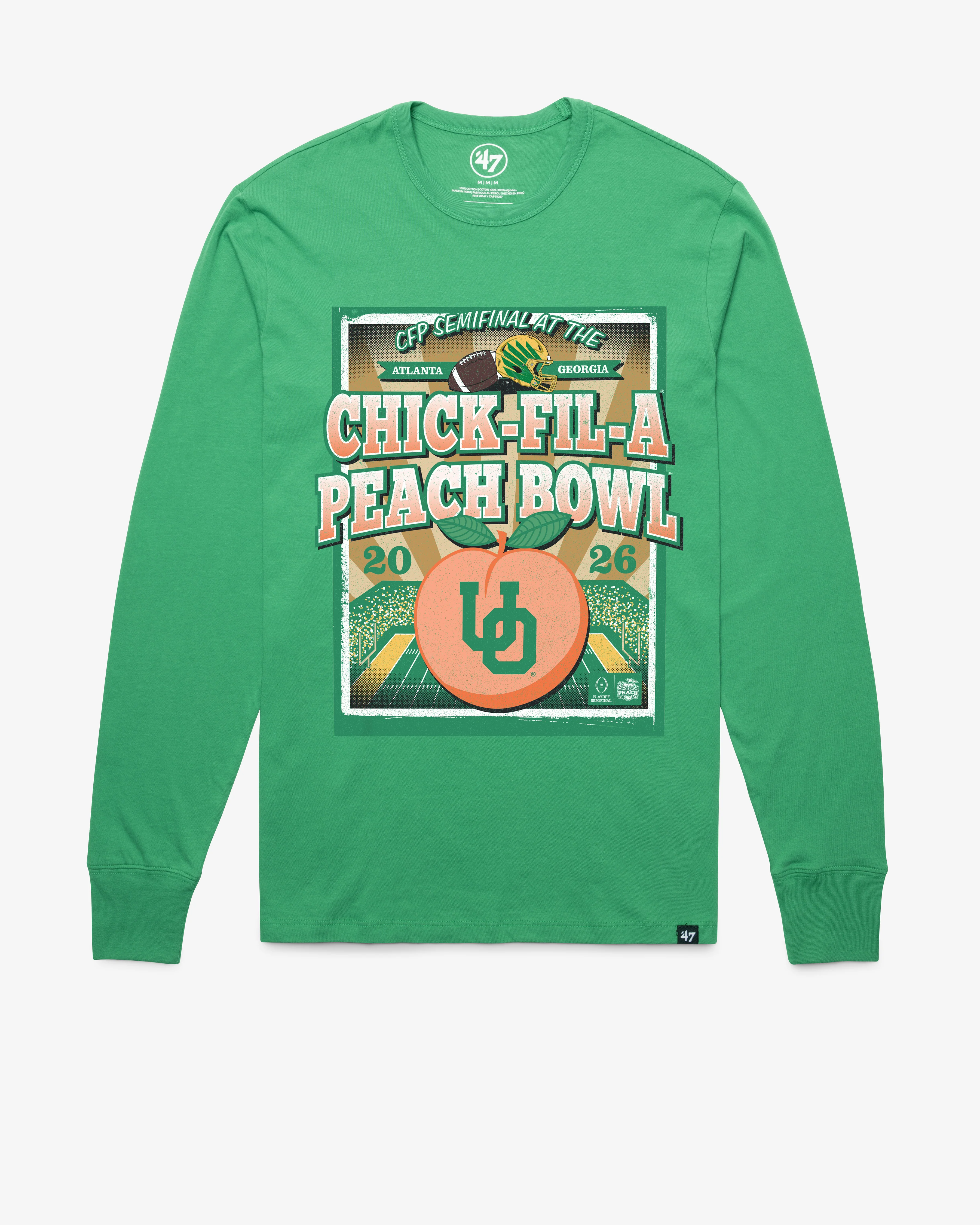 OREGON DUCKS PEACH BOWL '47 FRANKLIN LONG SLEEVE TEE