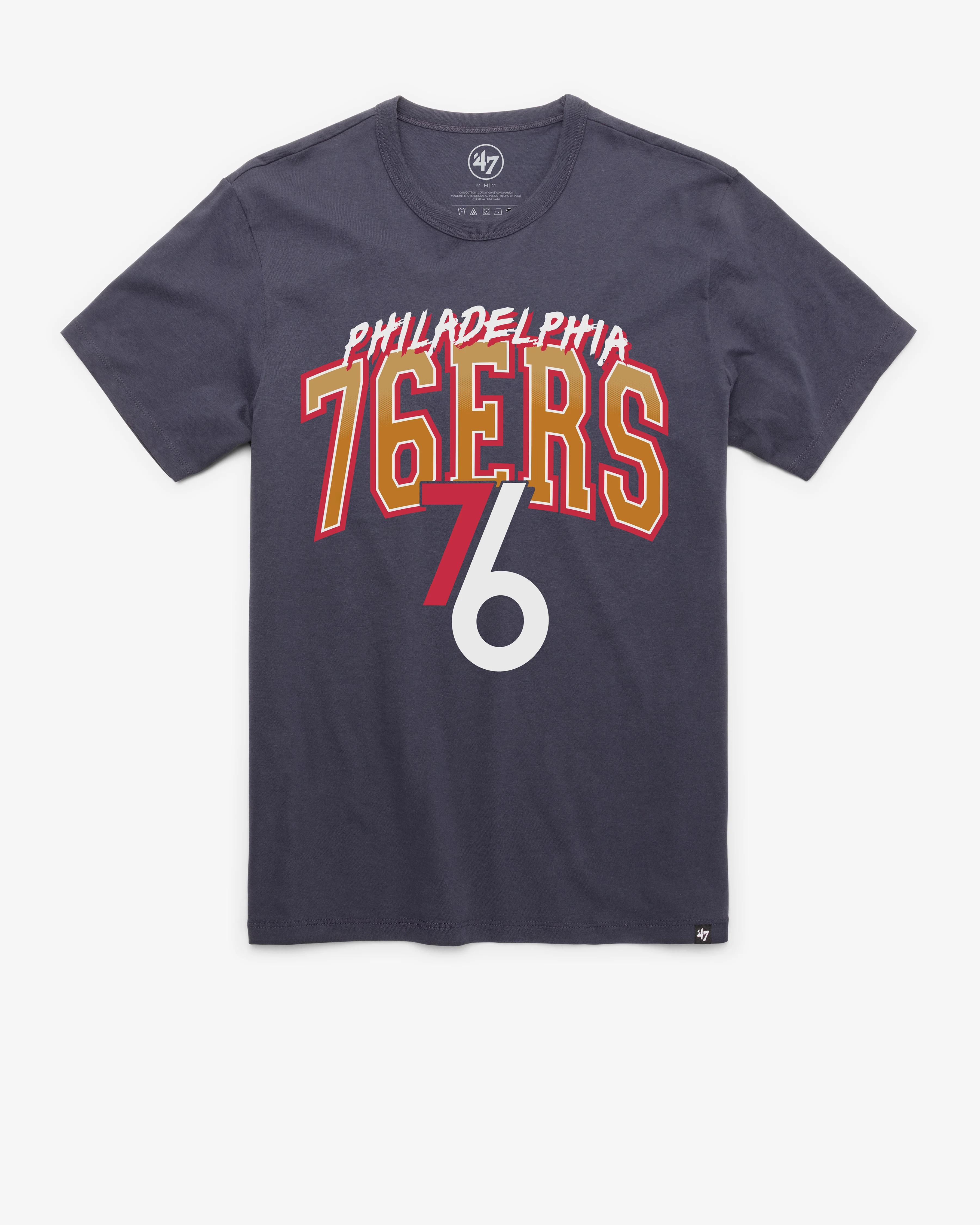 PHILADELPHIA 76ERS CITY EDITION SWISH FADE '47 FRANKLIN TEE
