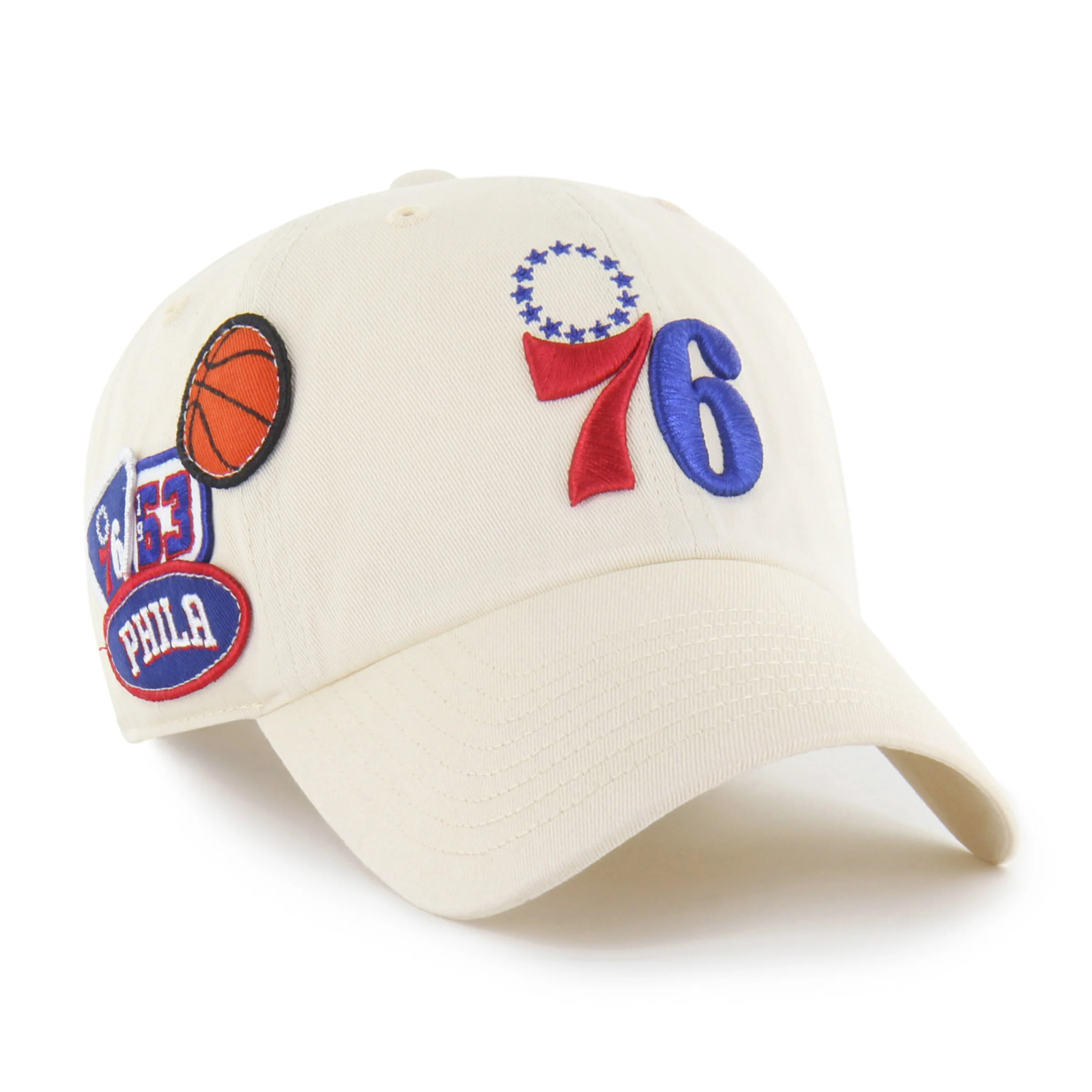 PHILADELPHIA 76ERS BADGES '47 CLEAN UP