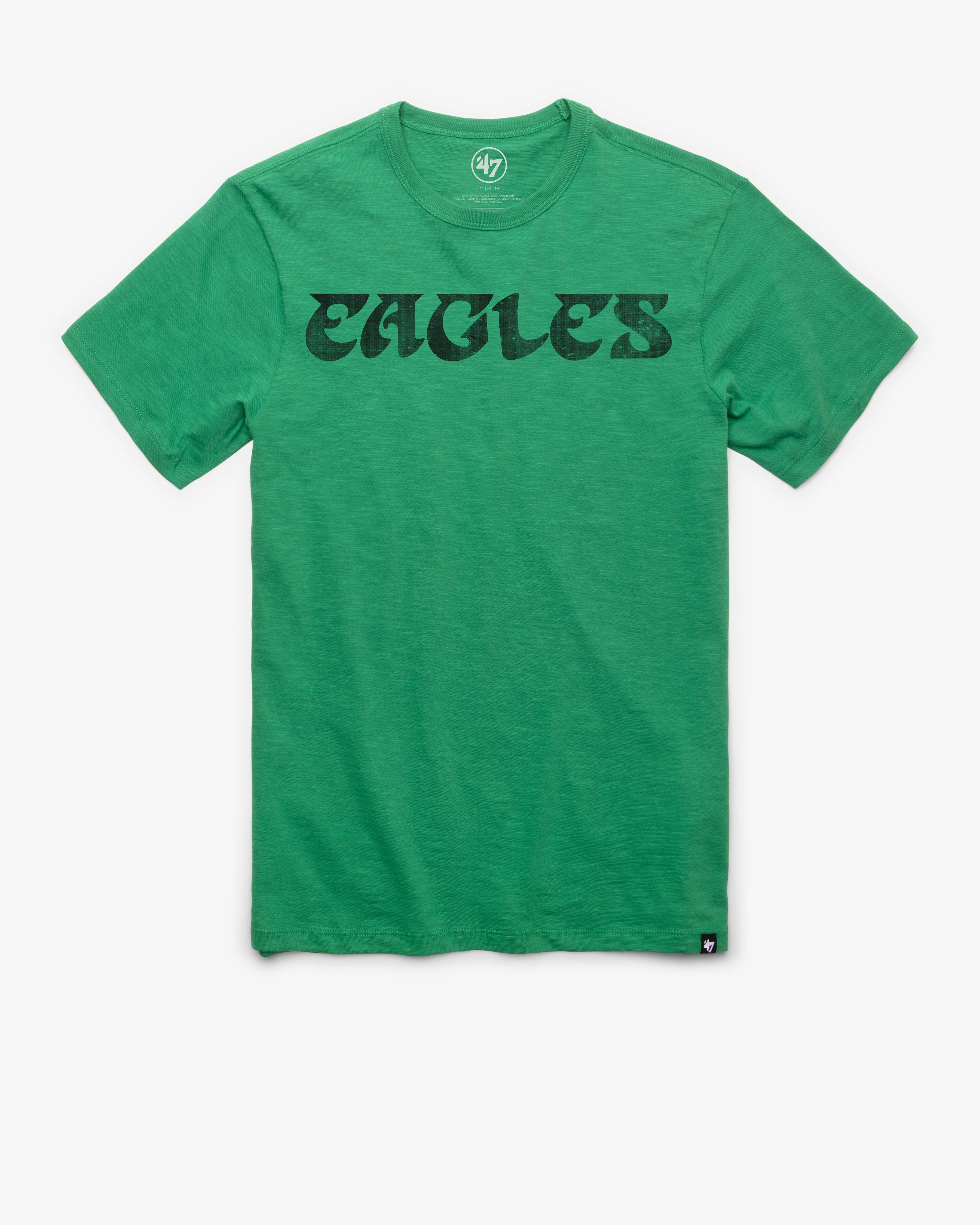 PHILADELPHIA EAGLES HISTORIC GRIT WORDMARK SCRUM TEE