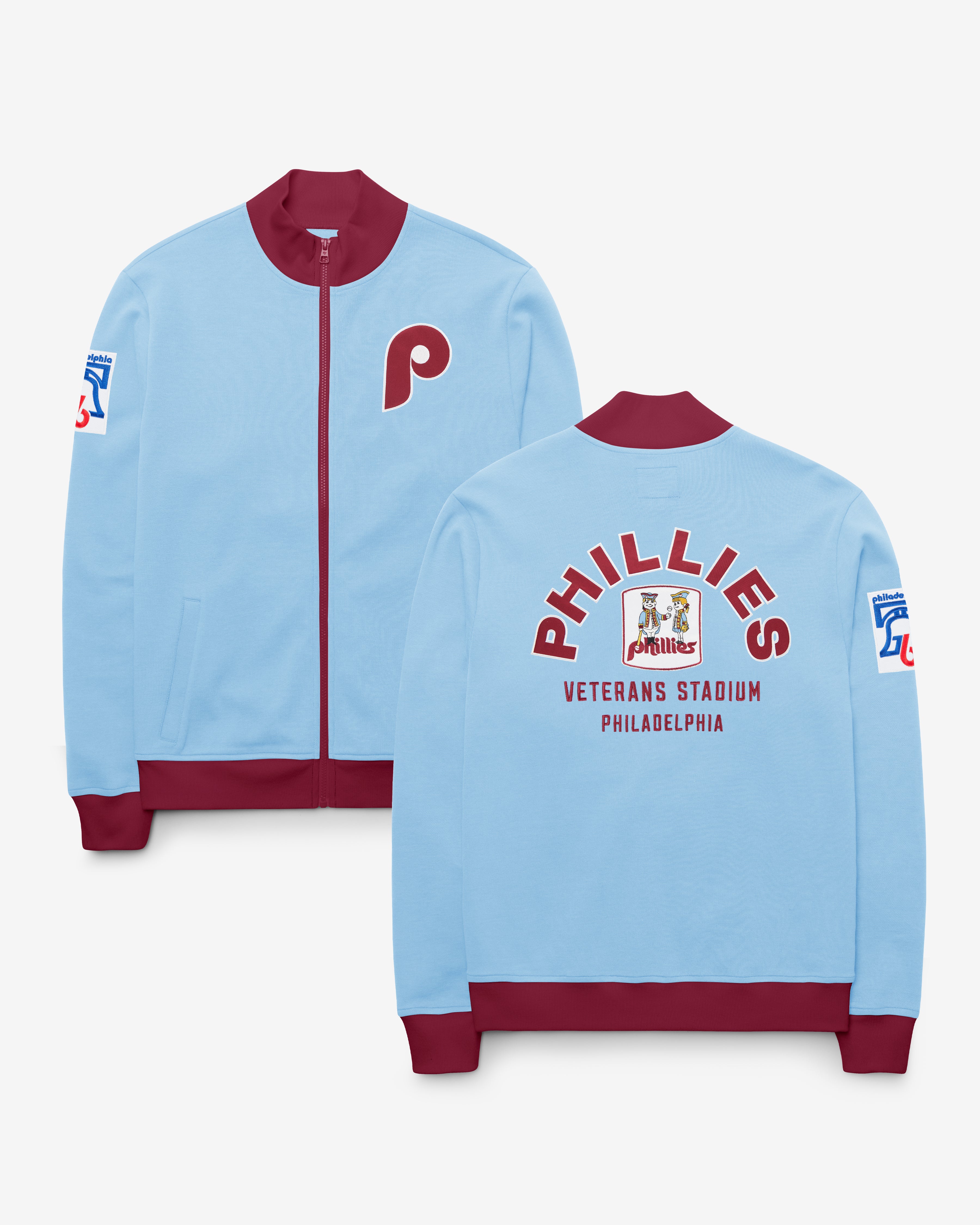 PHILADELPHIA PHILLIES COOPERSTOWN RELIEF PITCHER '47 PIQUE TRACK JAKCET
