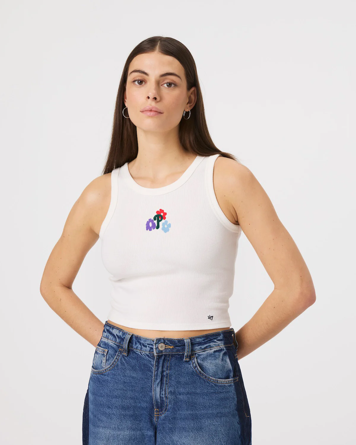 PHILADELPHIA PHILLIES OMA '47 BABY RIB TANK WOMENS - Image 2