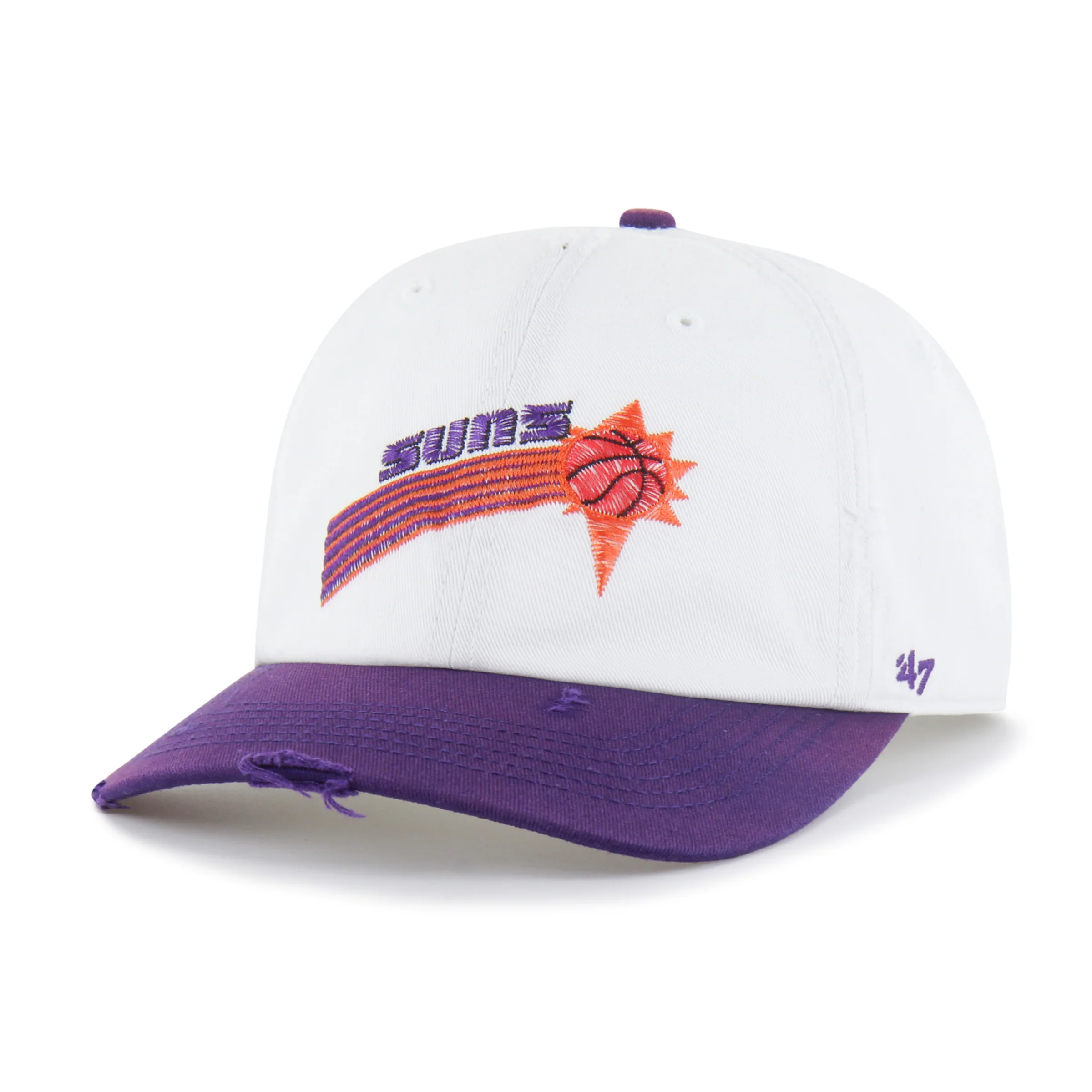PHOENIX SUNS HARDWOOD CLASSICS WORN SCRIPT '47 CLEAN UP MF MID FIT