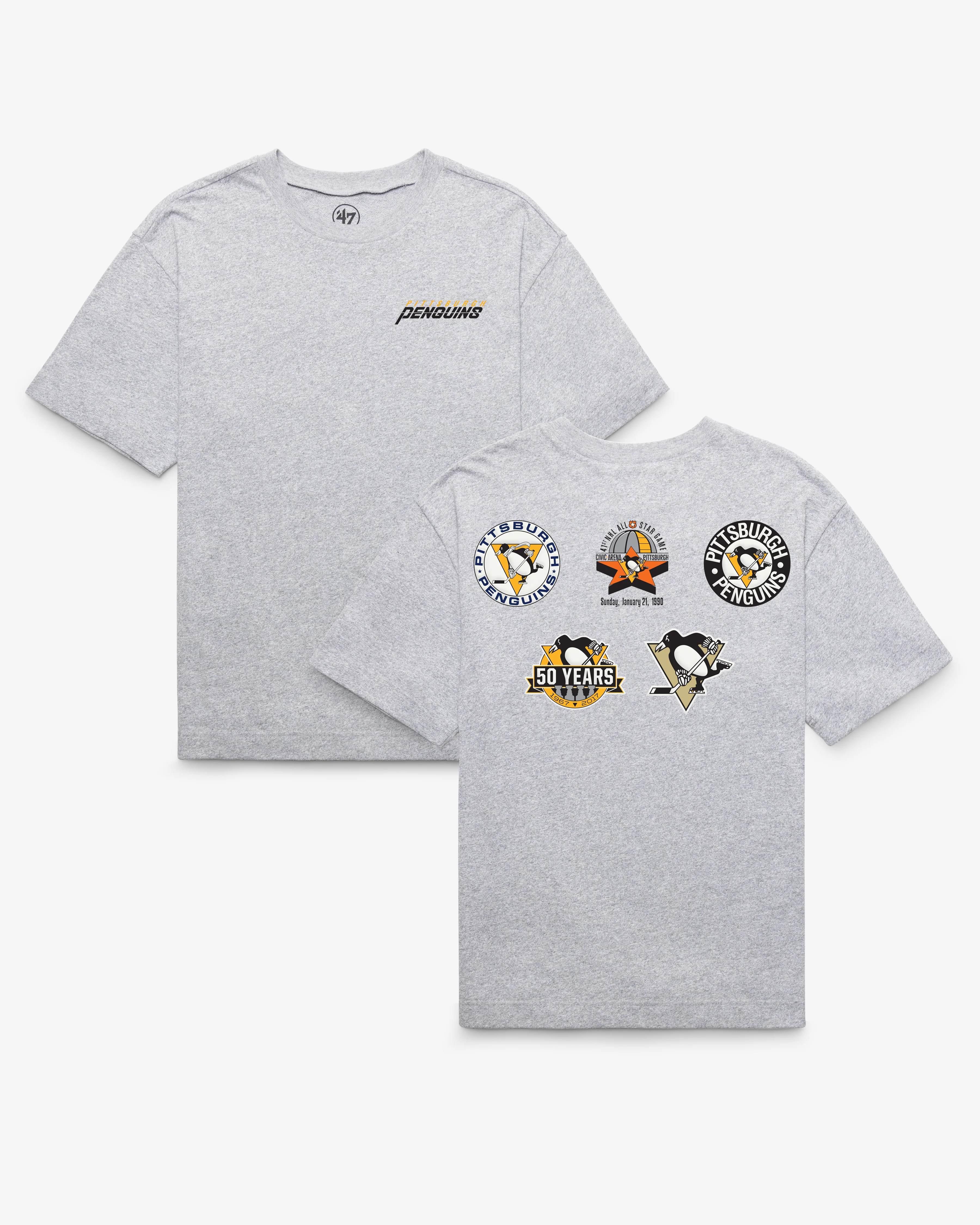 PITTSBURGH PENGUINS VINTAGE HISTORY LOCK '47 FOUNDATION TEE