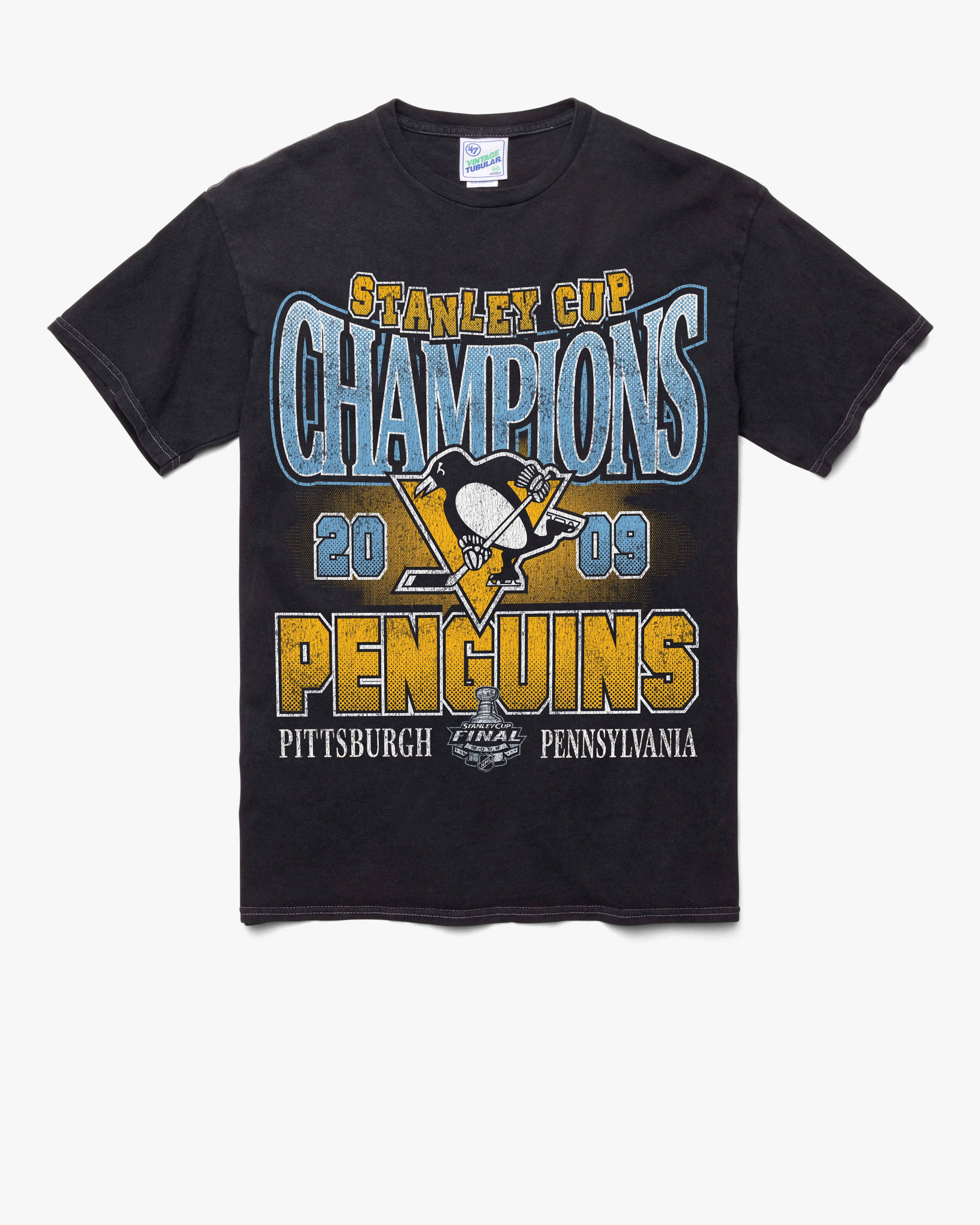PITTSBURGH PENGUINS VINTAGE STANLEY LOCKER VINTAGE '47 TUBULAR TEE