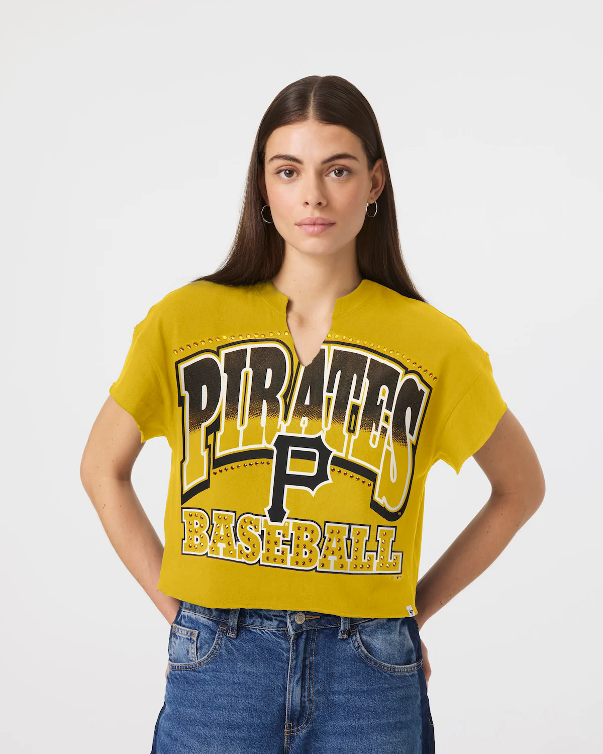 PITTSBURGH PIRATES WIN BIG '47 OVERSIZED NOTCH NECK TEE WOMENS