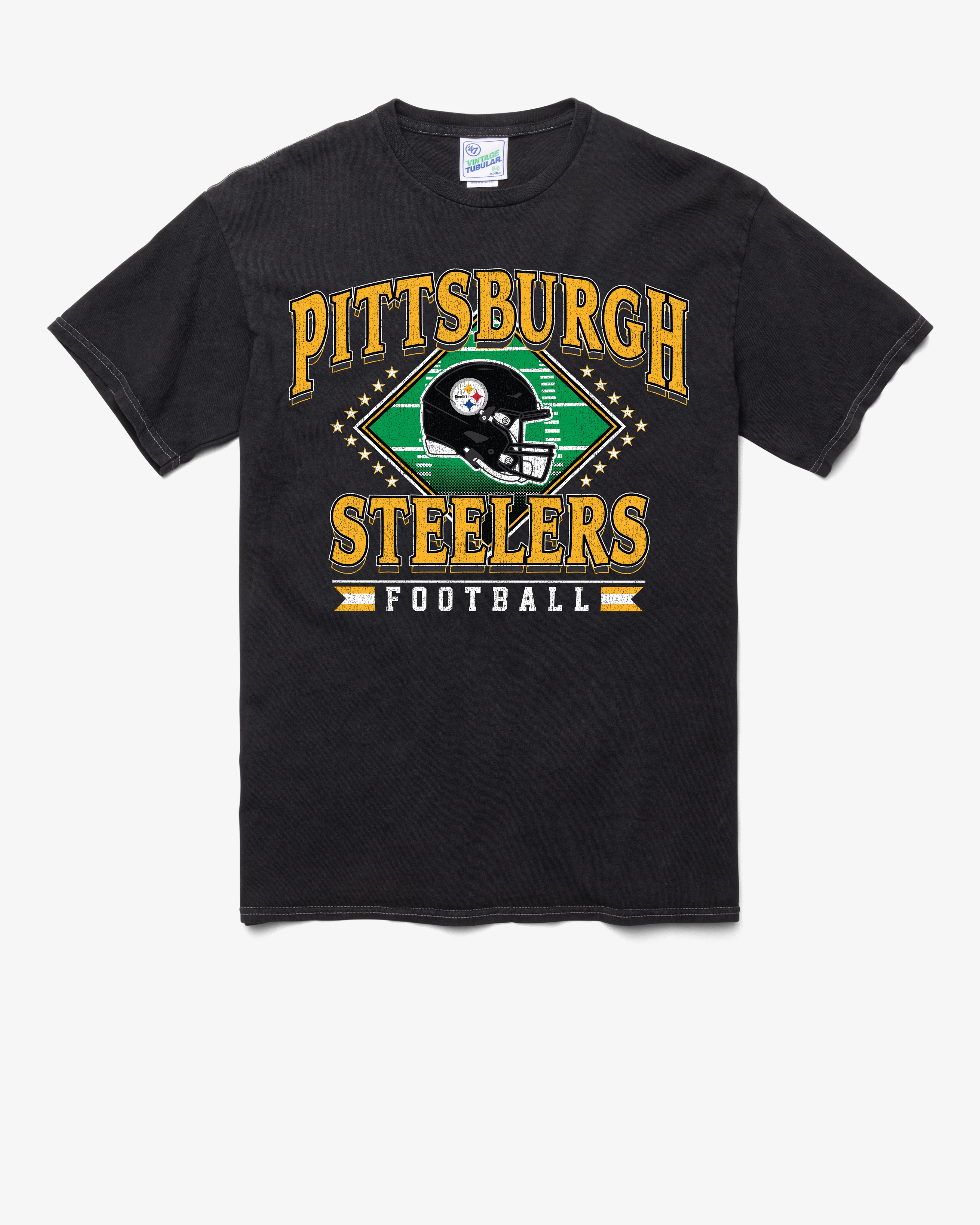 PITTSBURGH STEELERS FIELD PASS VINTAGE '47 TUBULAR TEE