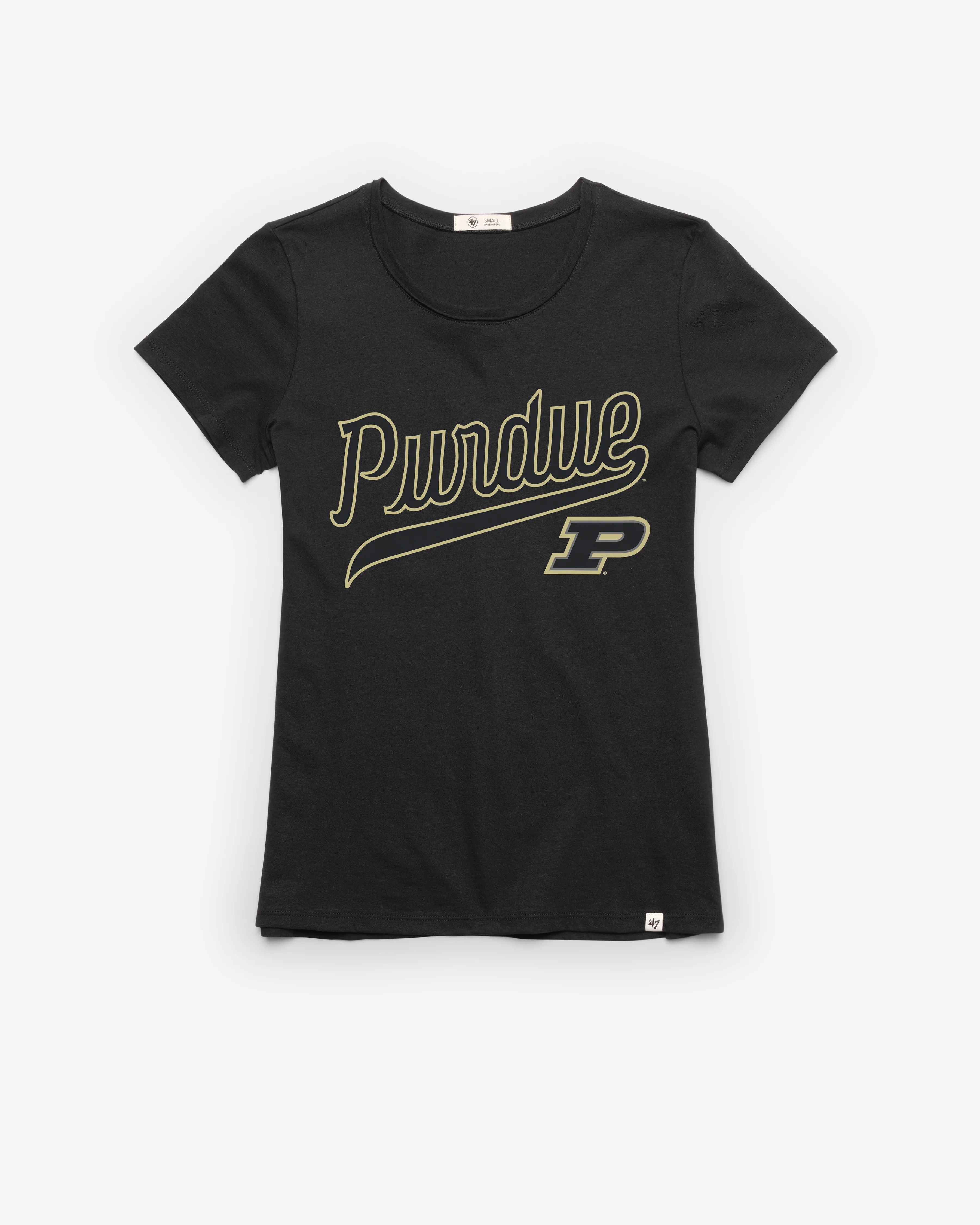 PURDUE BOILERMAKERS VINTAGE TAIL SWEEP '47 FRANKIE TEE WOMENS