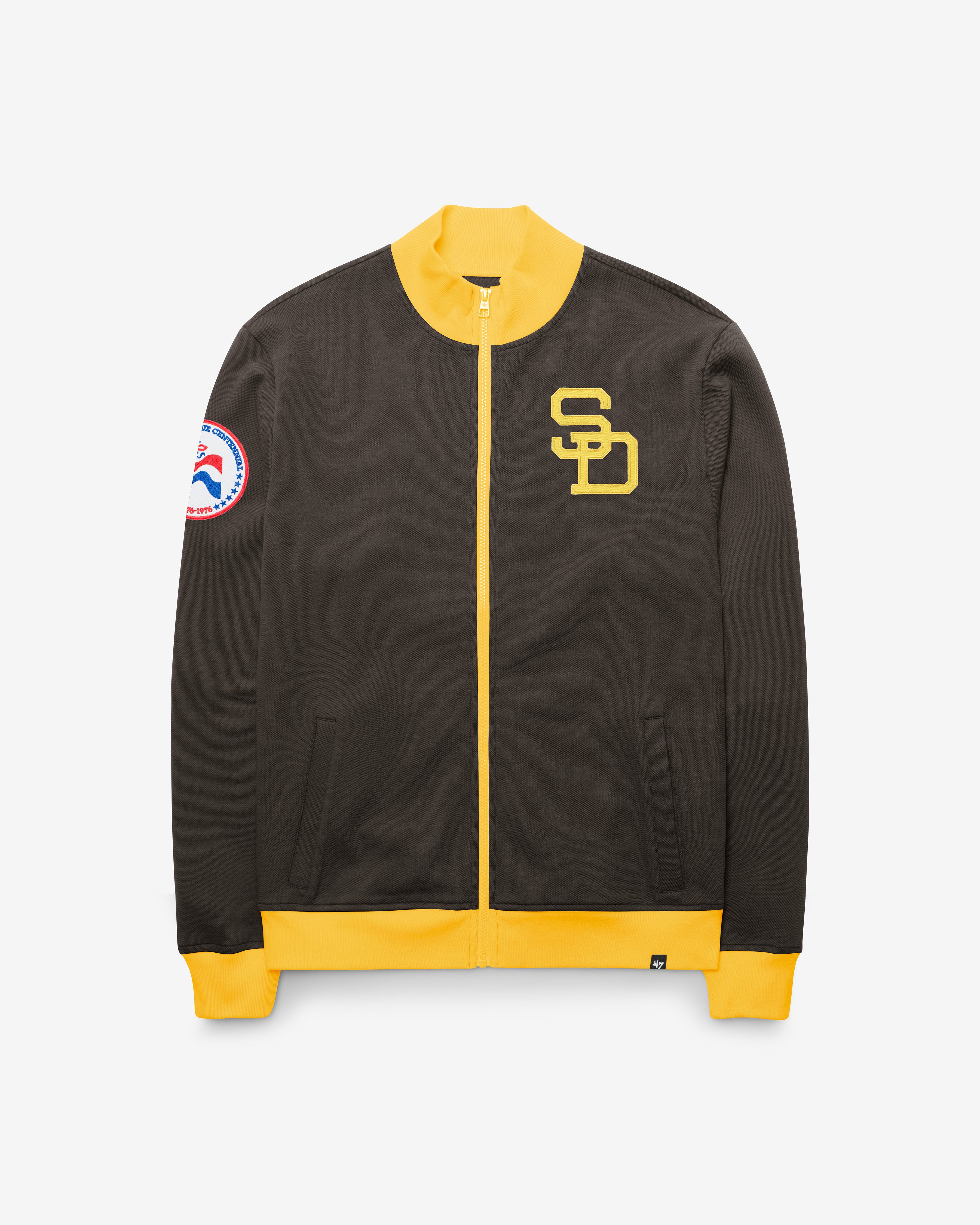 SAN DIEGO PADRES COOPERSTOWN RELIEF PITCHER '47 PIQUE TRACK JACKET - Image 2