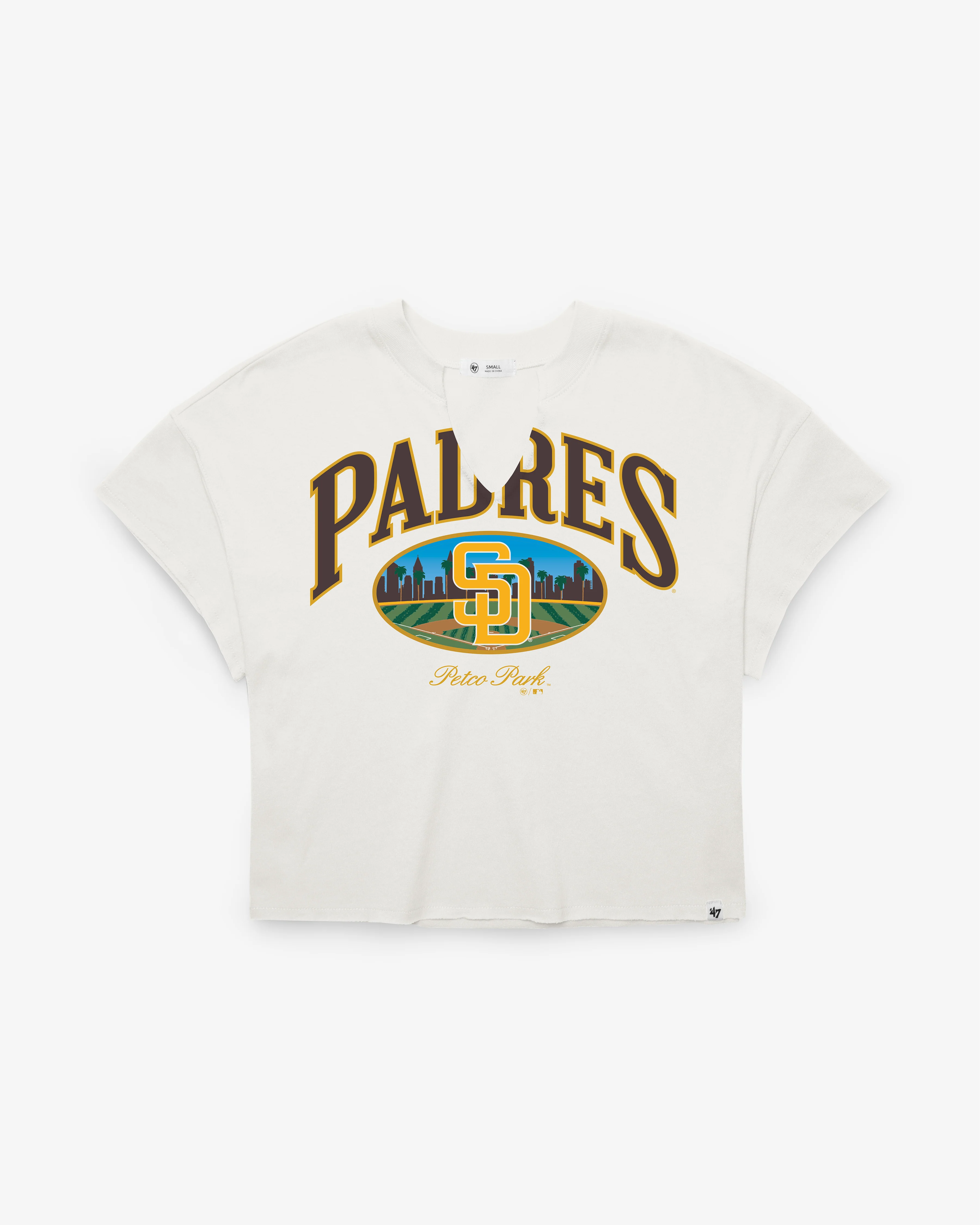 SAN DIEGO PADRES OPEN CITY '47 OVERSIZED NOTCH NECK TEE WOMENS
