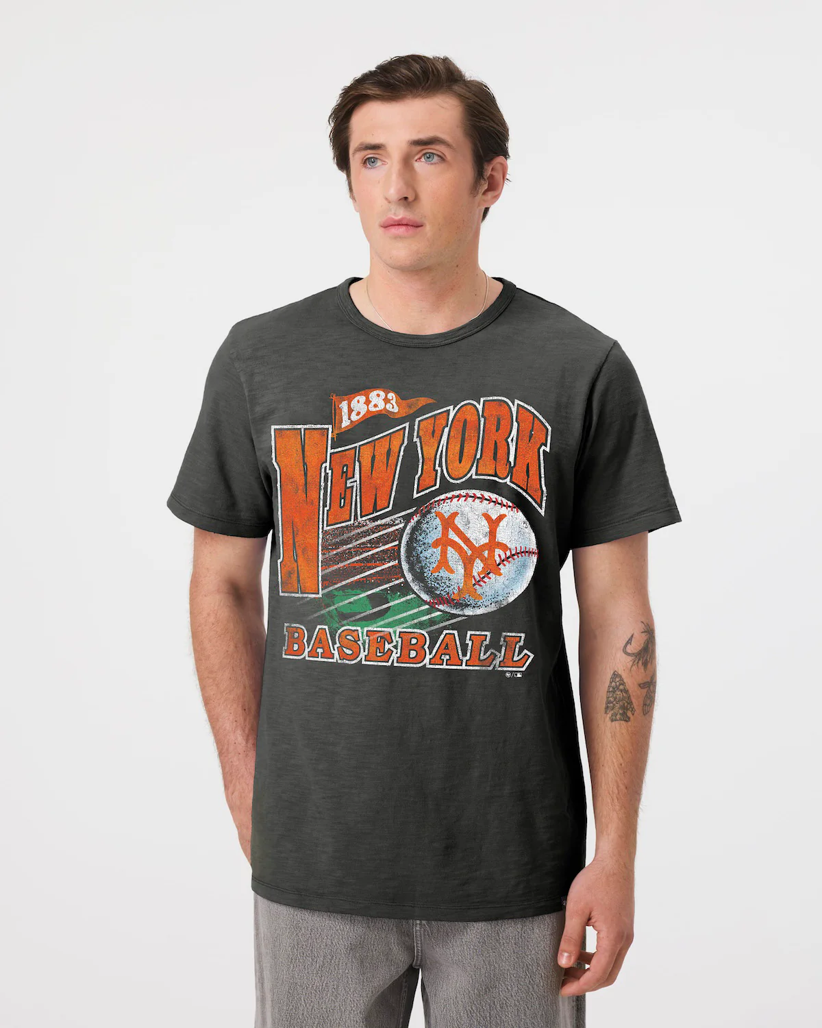 SAN FRANCISCO GIANTS COOPERTOWN GAME WORN '47 SLUB TEE